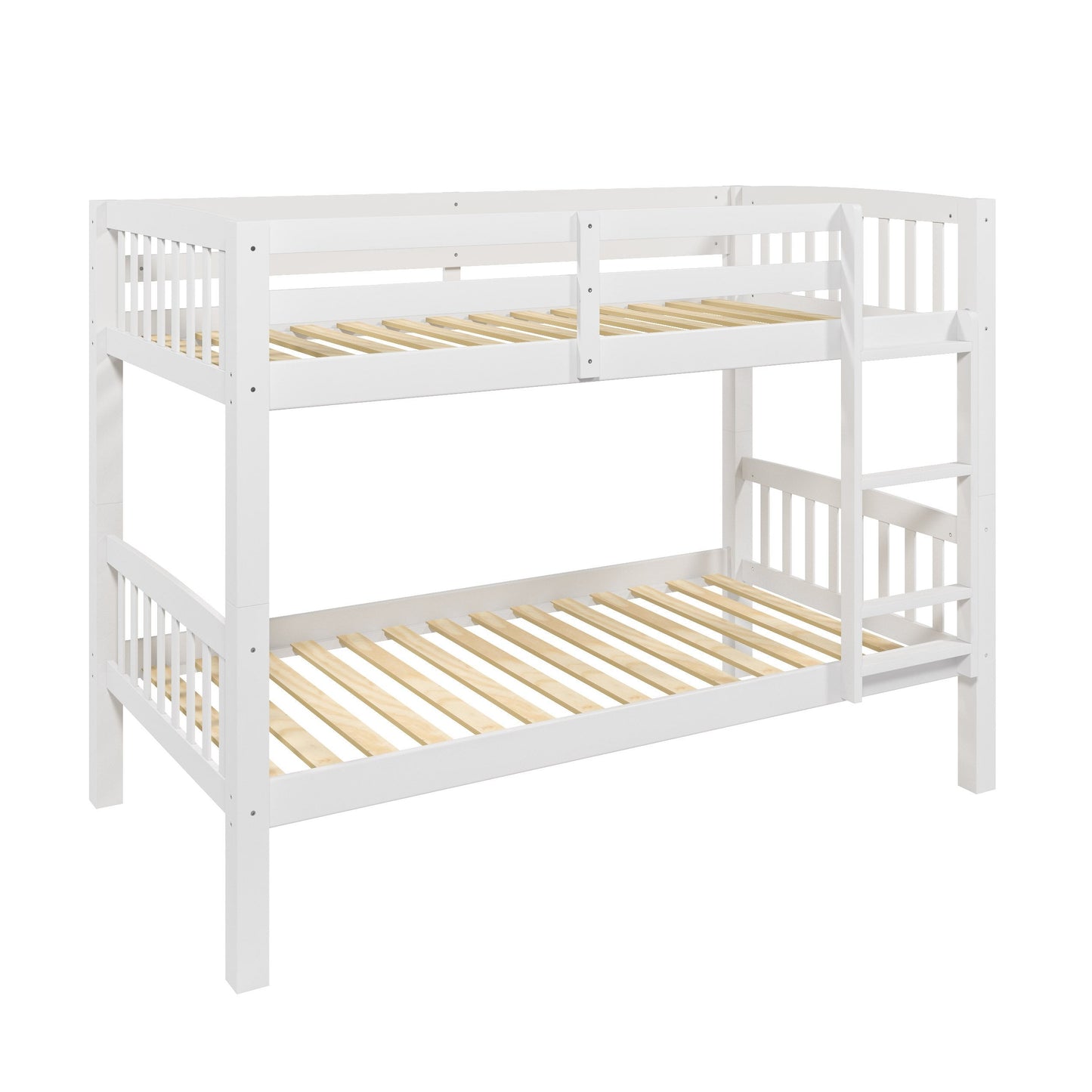 white Wooden Bunk Bed Dakota Collection product image by CorLiving#color_white
