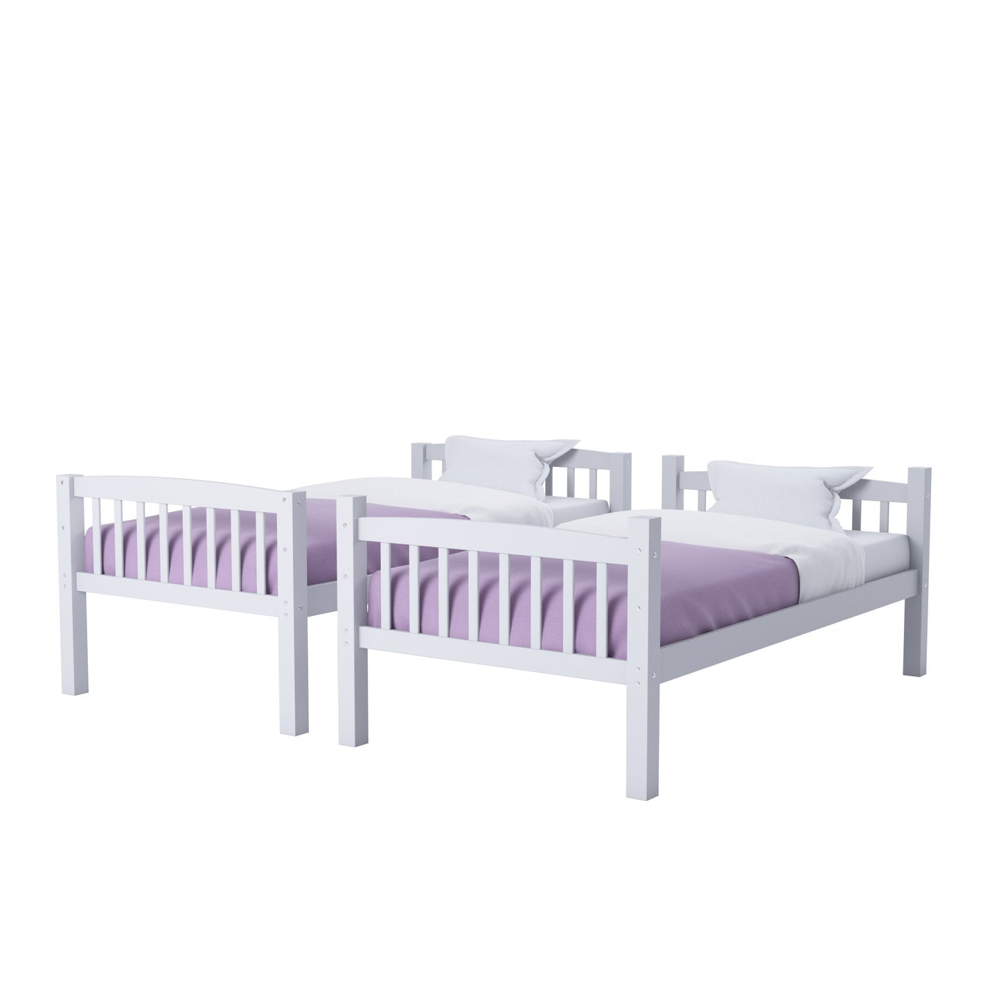 white Wooden Bunk Bed Dakota Collection product image by CorLiving#color_white