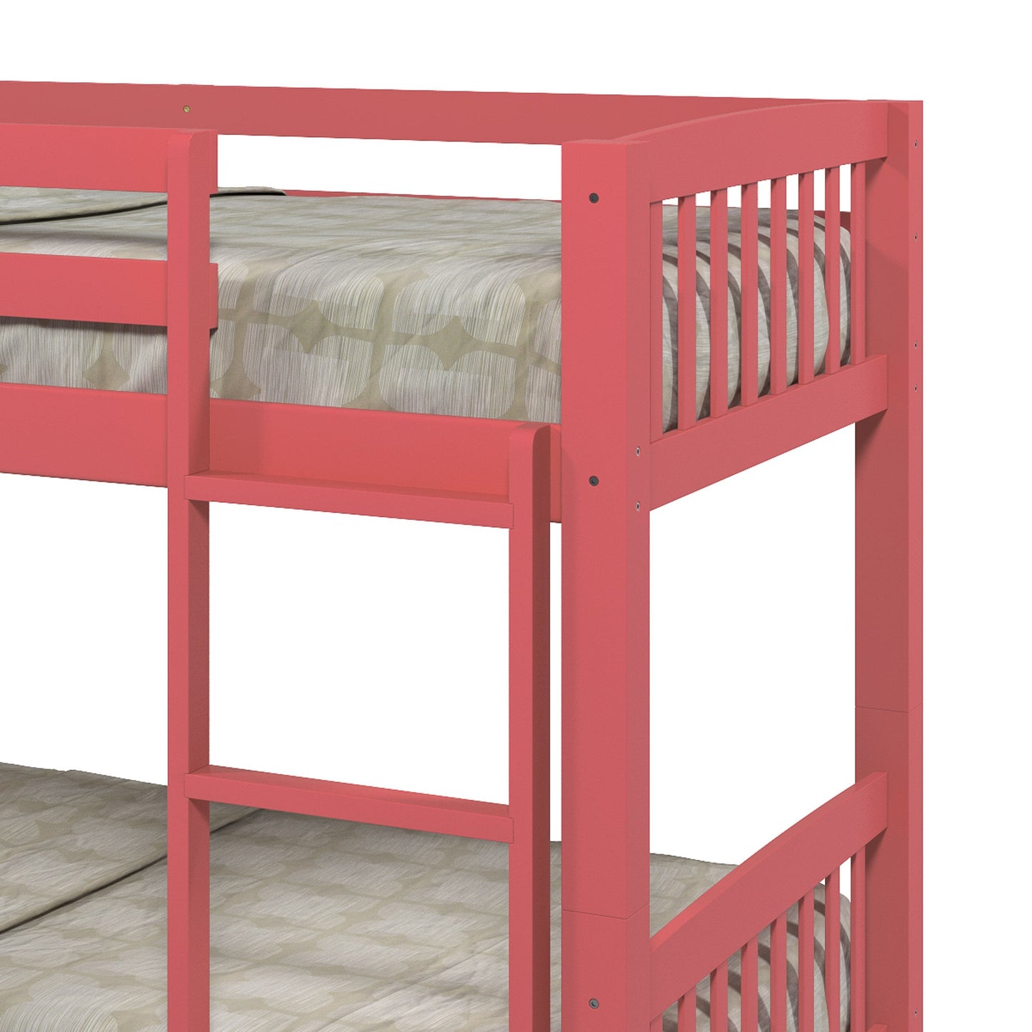 pink Wooden Bunk Bed Dakota Collection detail image by CorLiving#color_pink