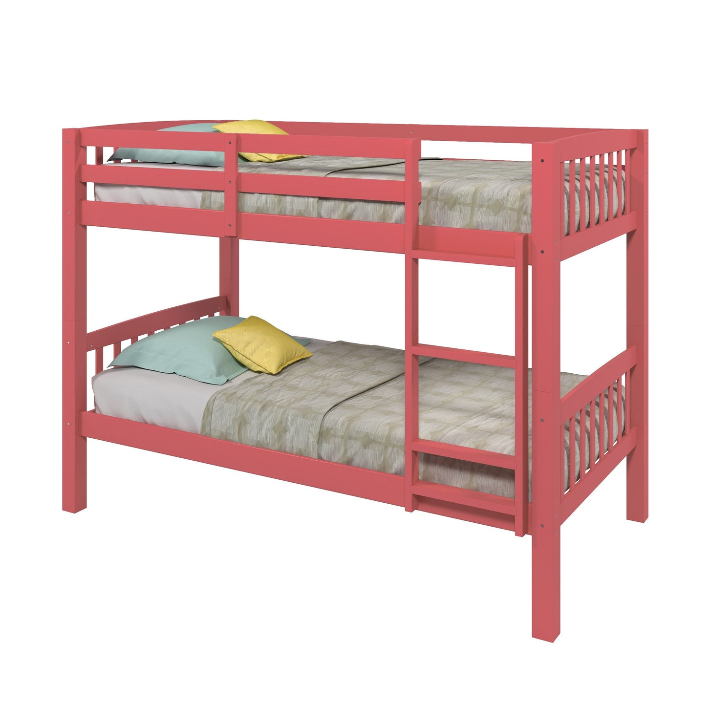 pink Wooden Bunk Bed Dakota Collection product image by CorLiving#color_pink