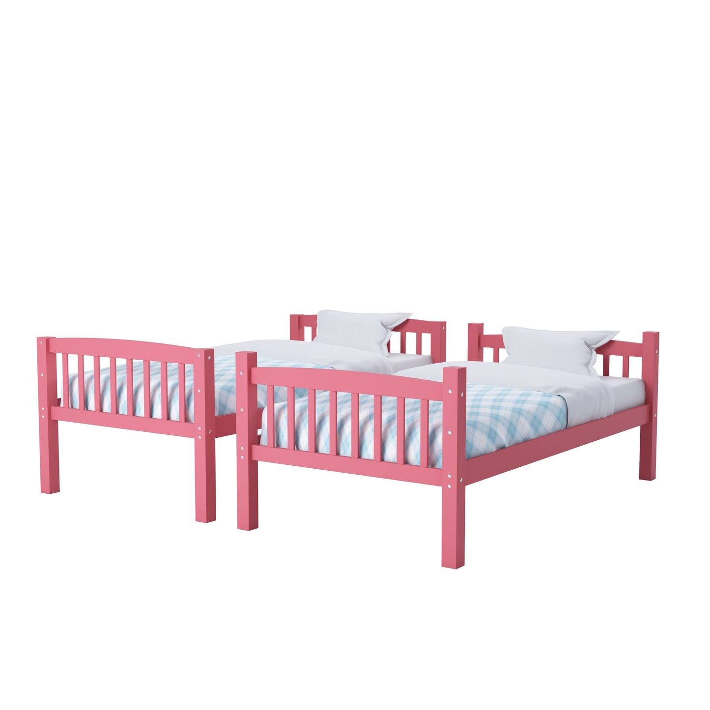 pink Wooden Bunk Bed Dakota Collection product image by CorLiving#color_pink