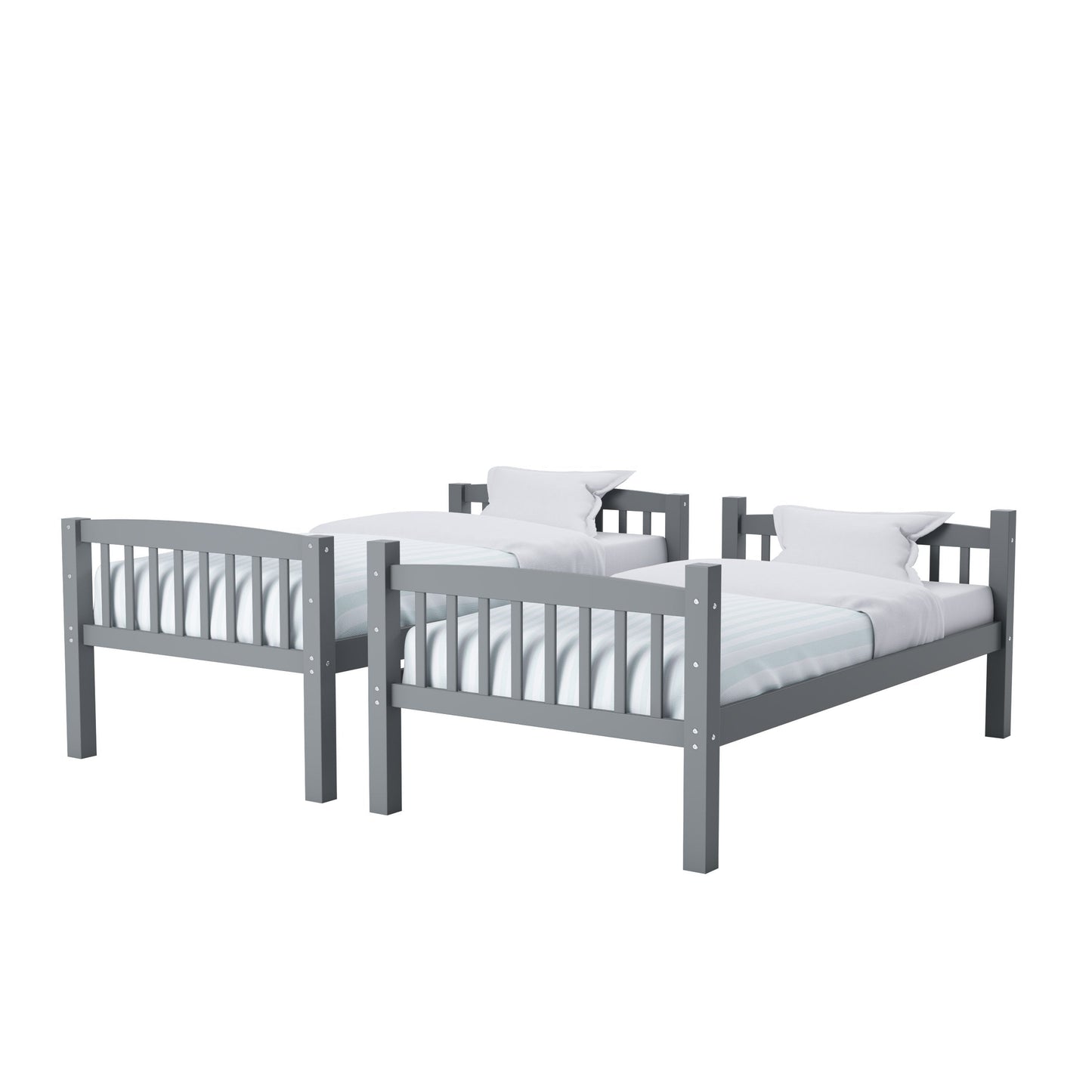 grey Wooden Bunk Bed Dakota Collection product image by CorLiving#color_grey