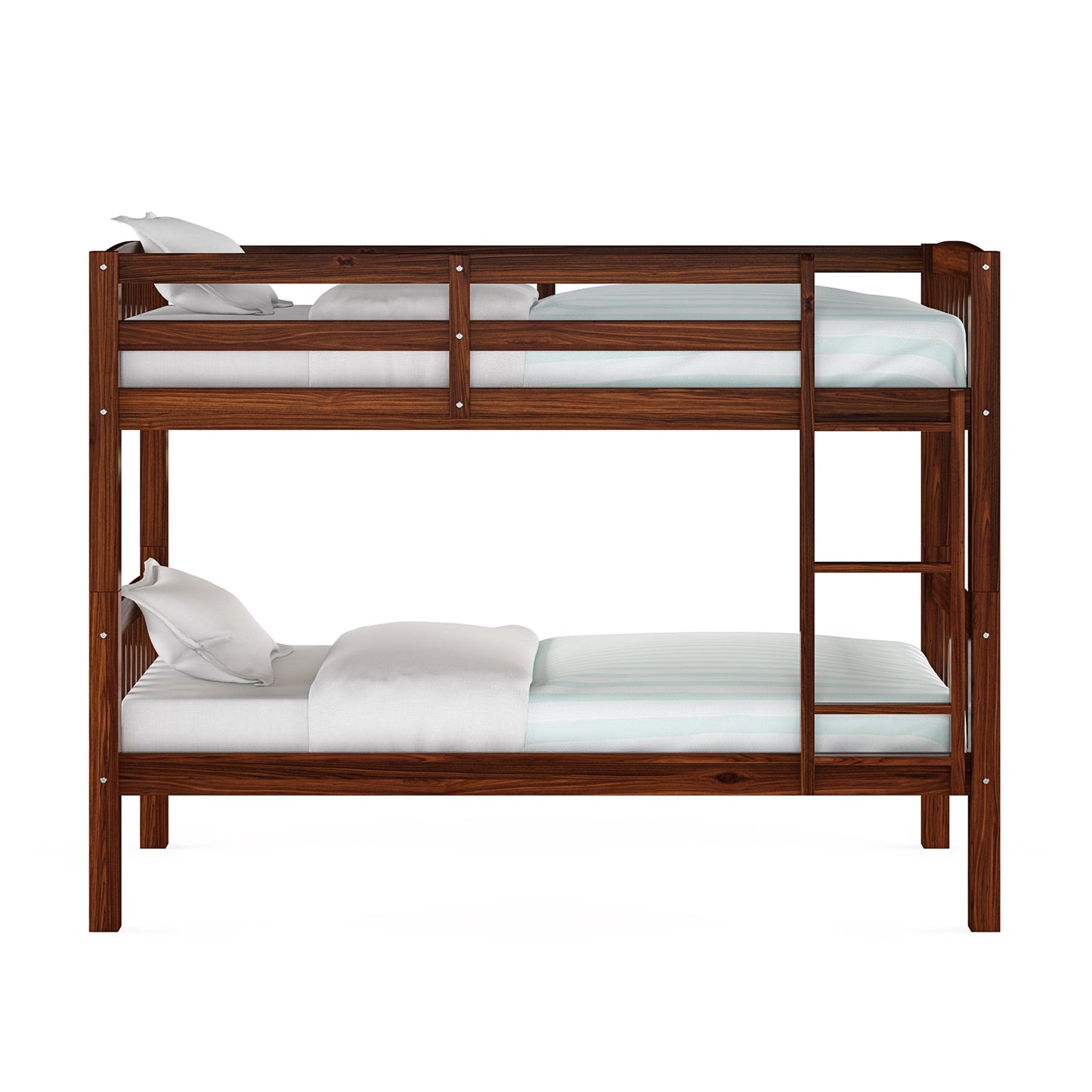 walnut brown Wooden Bunk Bed Dakota Collection product image by CorLiving#color_walnut-brown