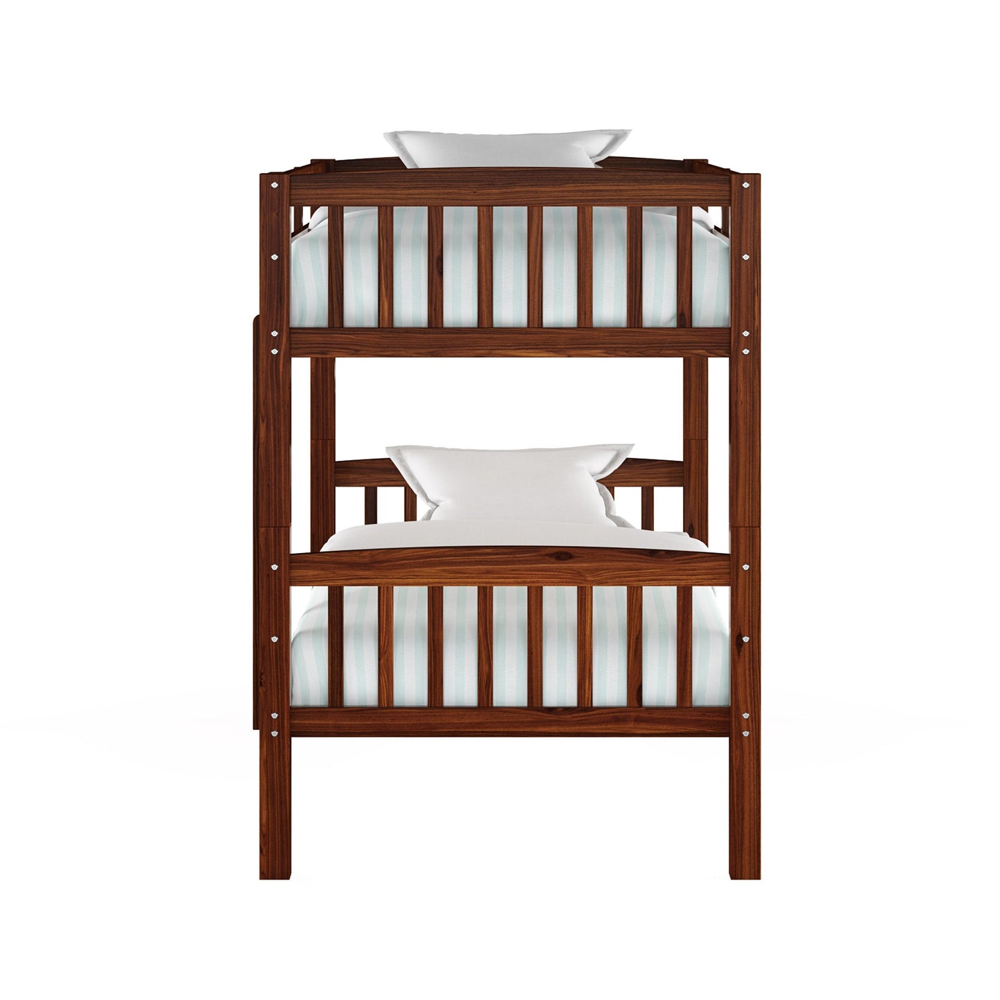walnut brown Wooden Bunk Bed Dakota Collection product image by CorLiving#color_walnut-brown