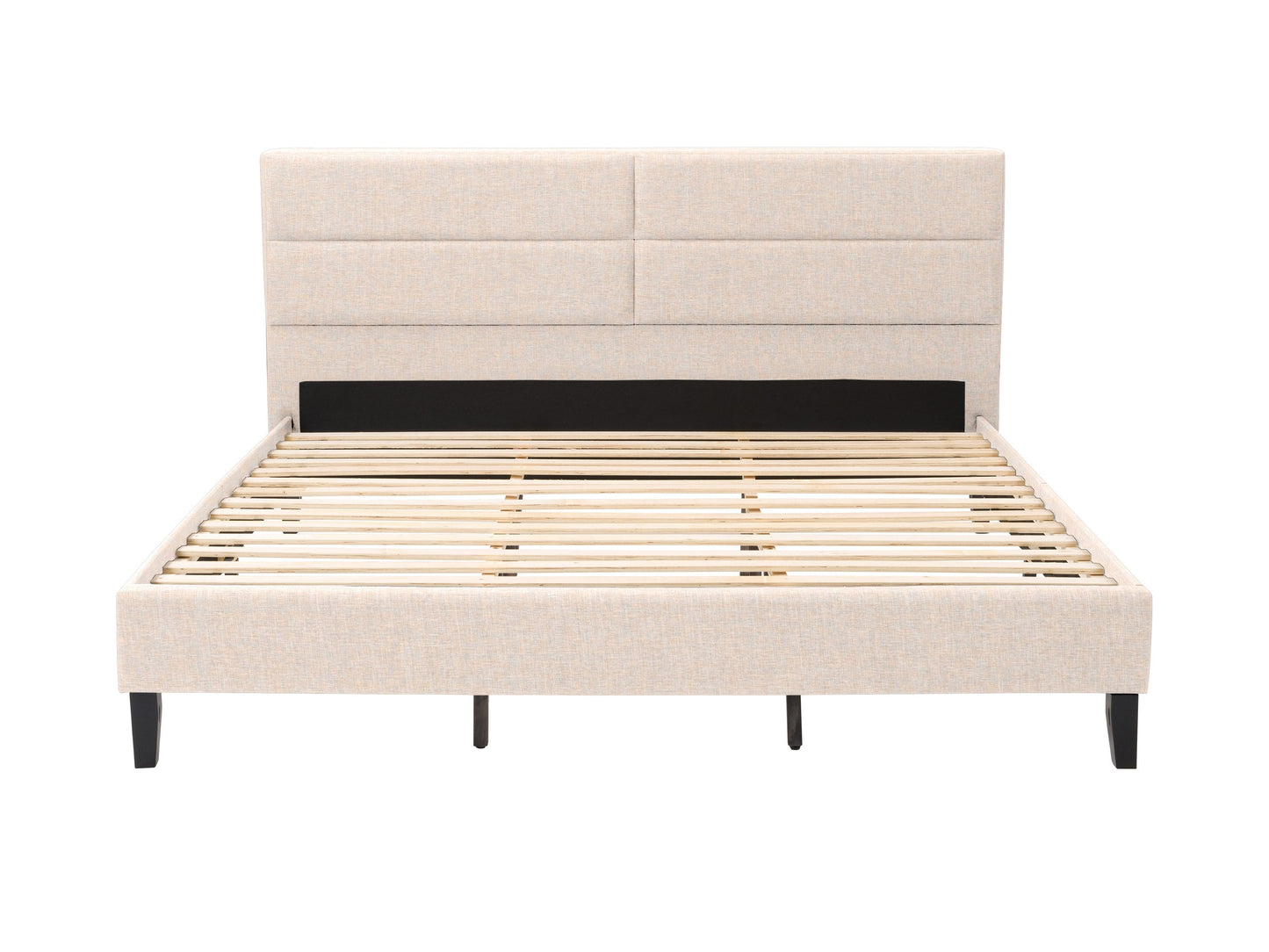 cream Upholstered King Bed Bellevue Collection product image by CorLiving#color_bellevue-cream