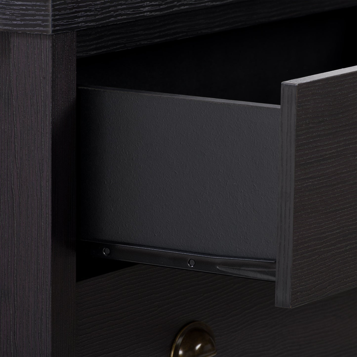 black 5 Drawer Dresser Boston Collection detail image by CorLiving#color_black
