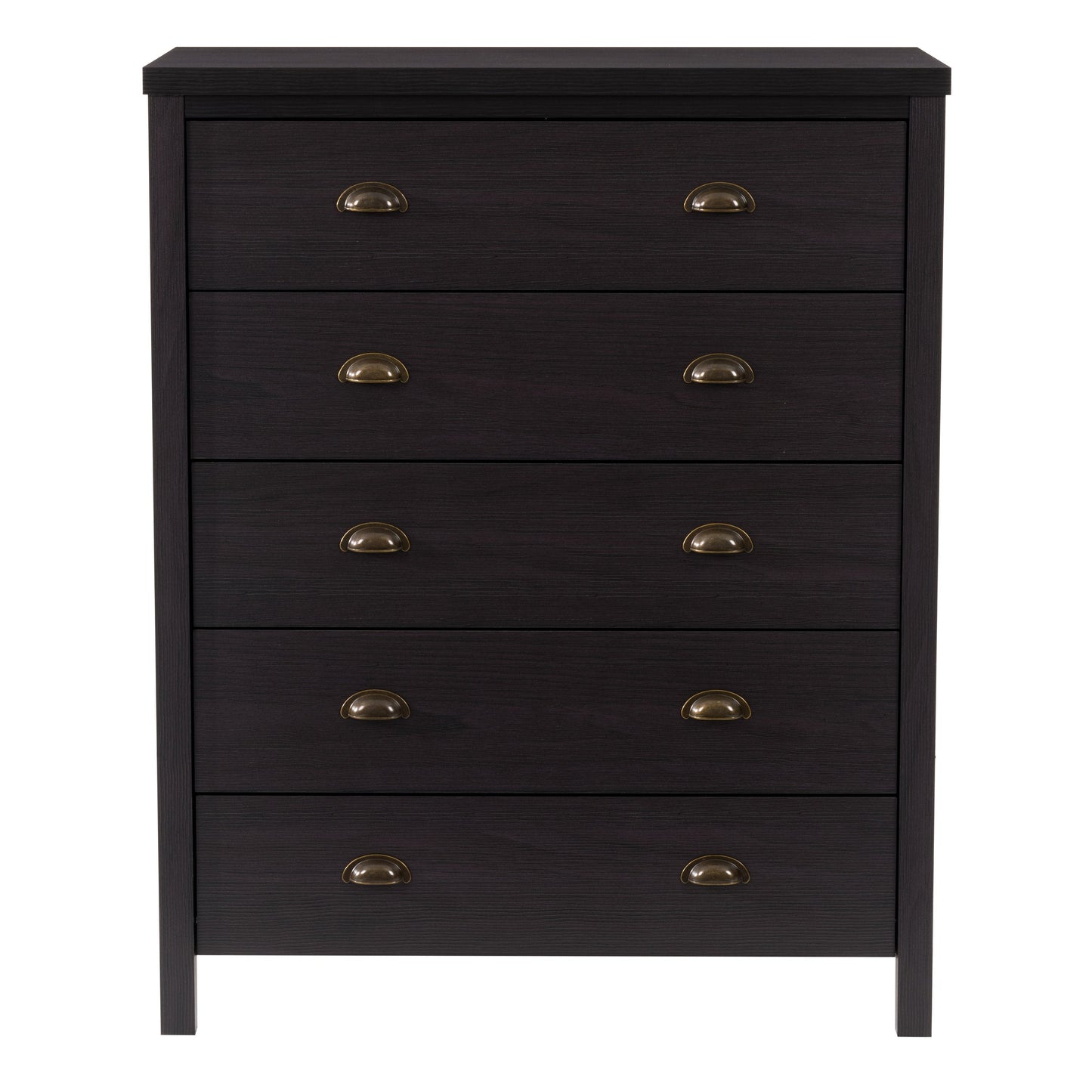 black 5 Drawer Dresser Boston Collection product image by CorLiving#color_black