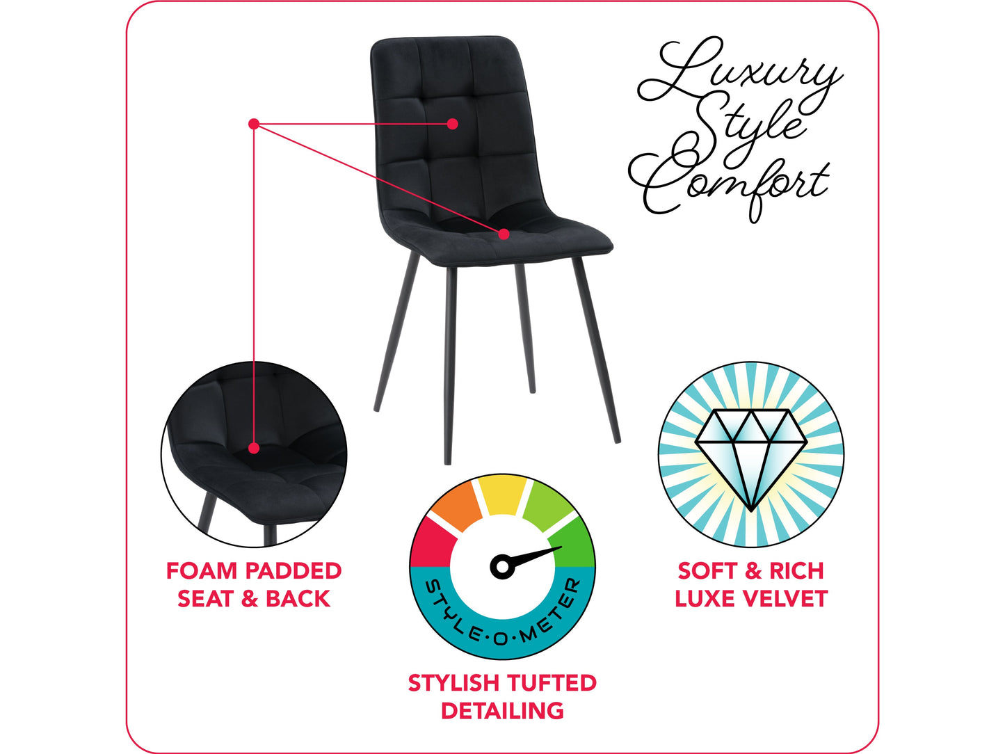 black 3 Piece Bistro Dining Set Ivo Collection infographic by CorLiving#color_ivo-black
