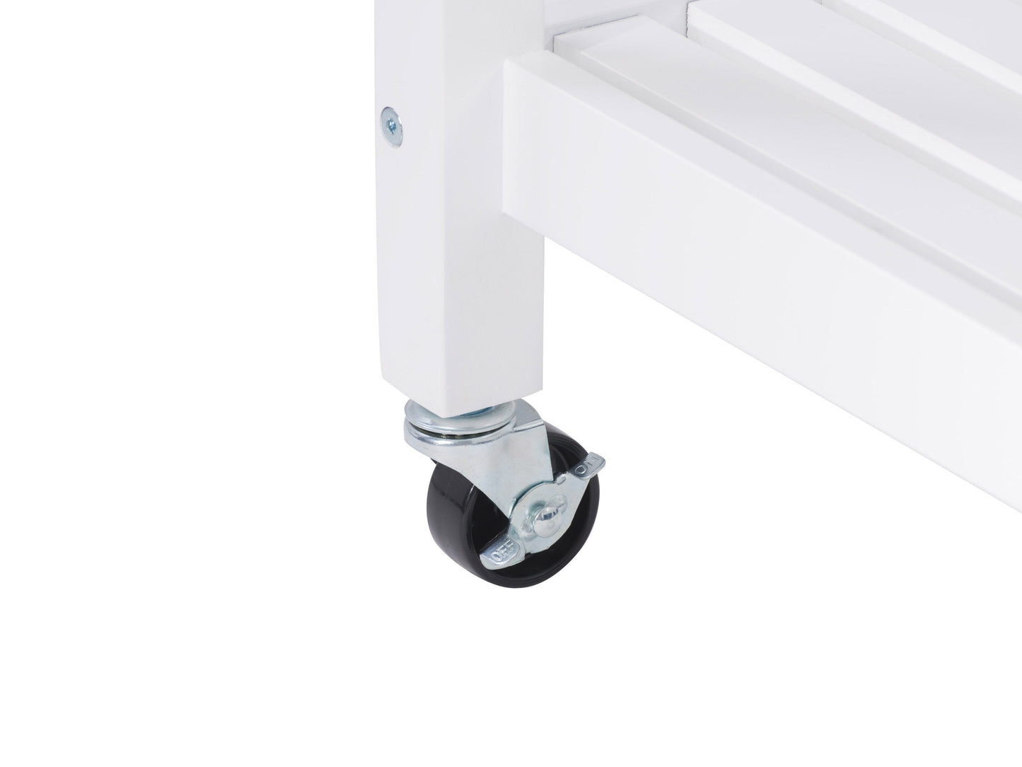 white Kitchen Cart on Wheels Sage Collection detail image by CorLiving#color_white