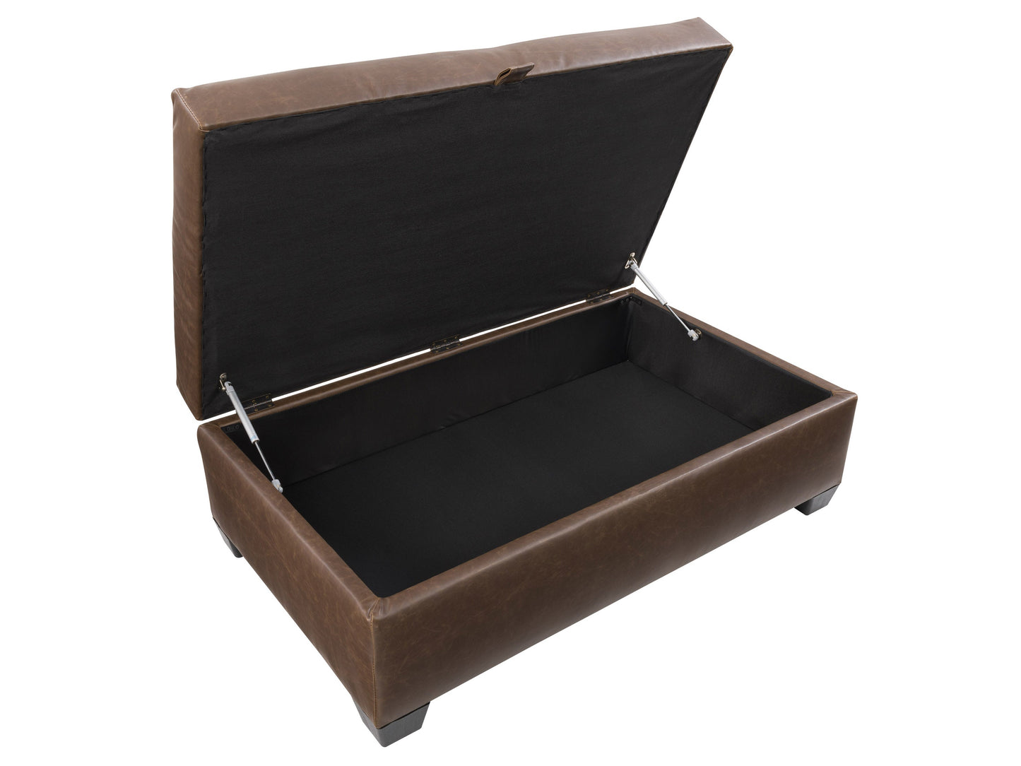 dark brown Tufted Ottoman with Storage Antonio Collection detail image by CorLiving#color_antonio-dark-brown