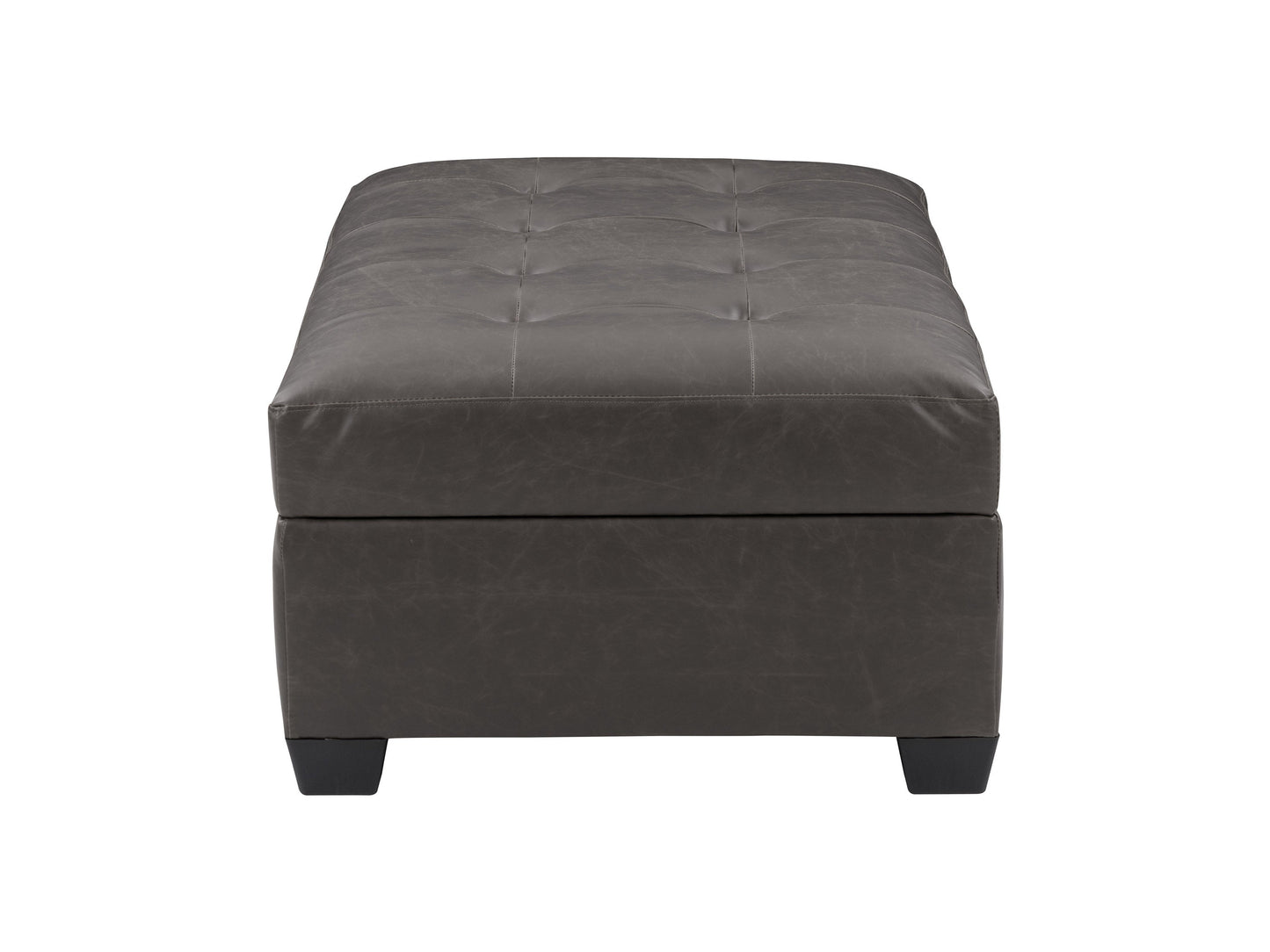 dark grey Tufted Ottoman with Storage Antonio Collection product image by CorLiving#color_antonio-dark-grey