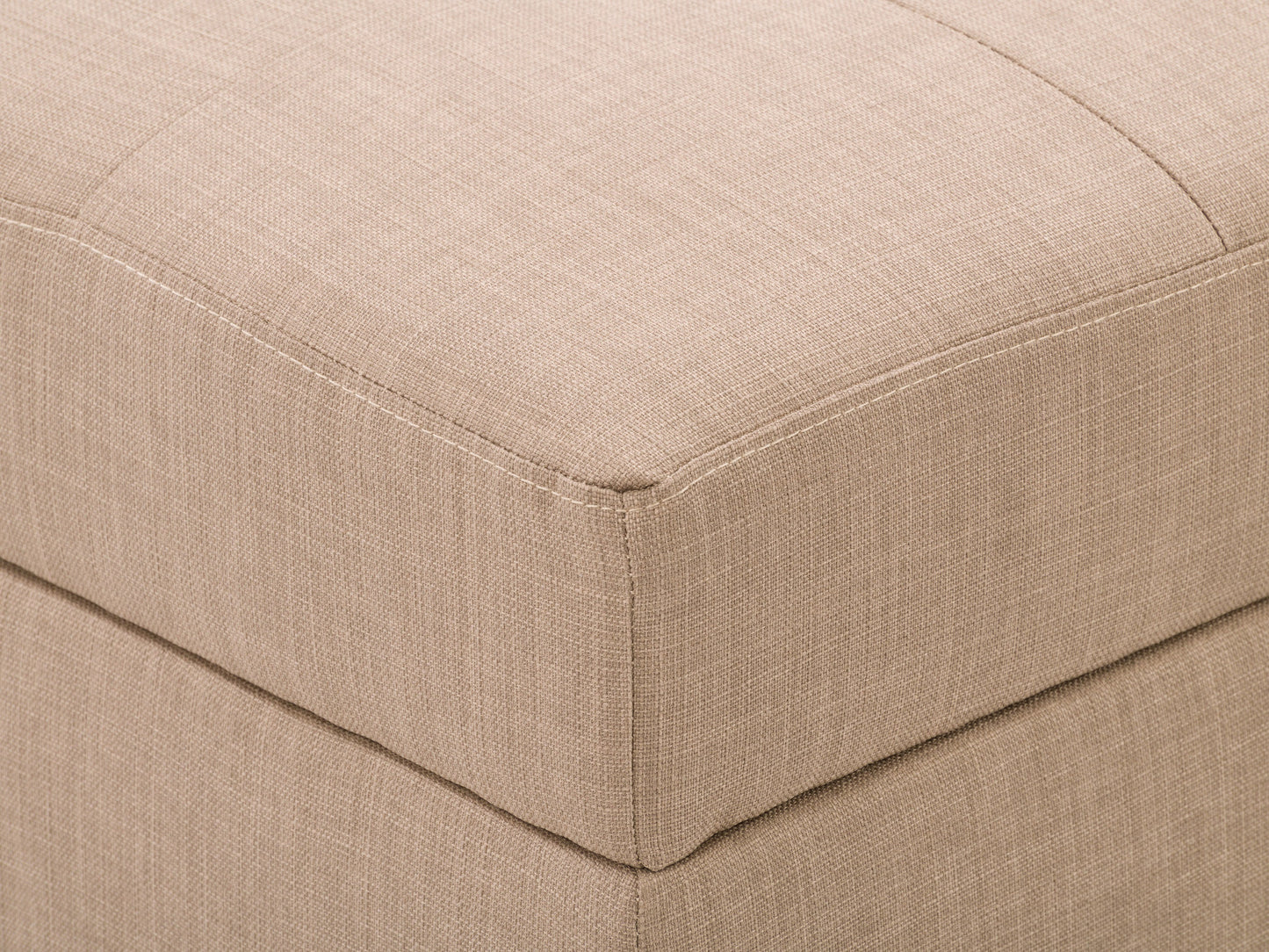 beige Tufted Storage Bench Antonio Collection detail image by CorLiving#color_antonio-beige