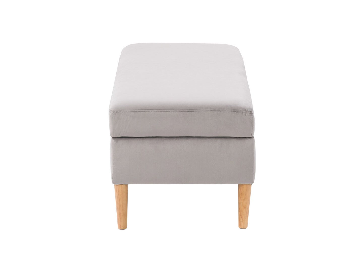 light grey Velvet Storage Bench Perry Collection product image by CorLiving#color_perry-light-grey