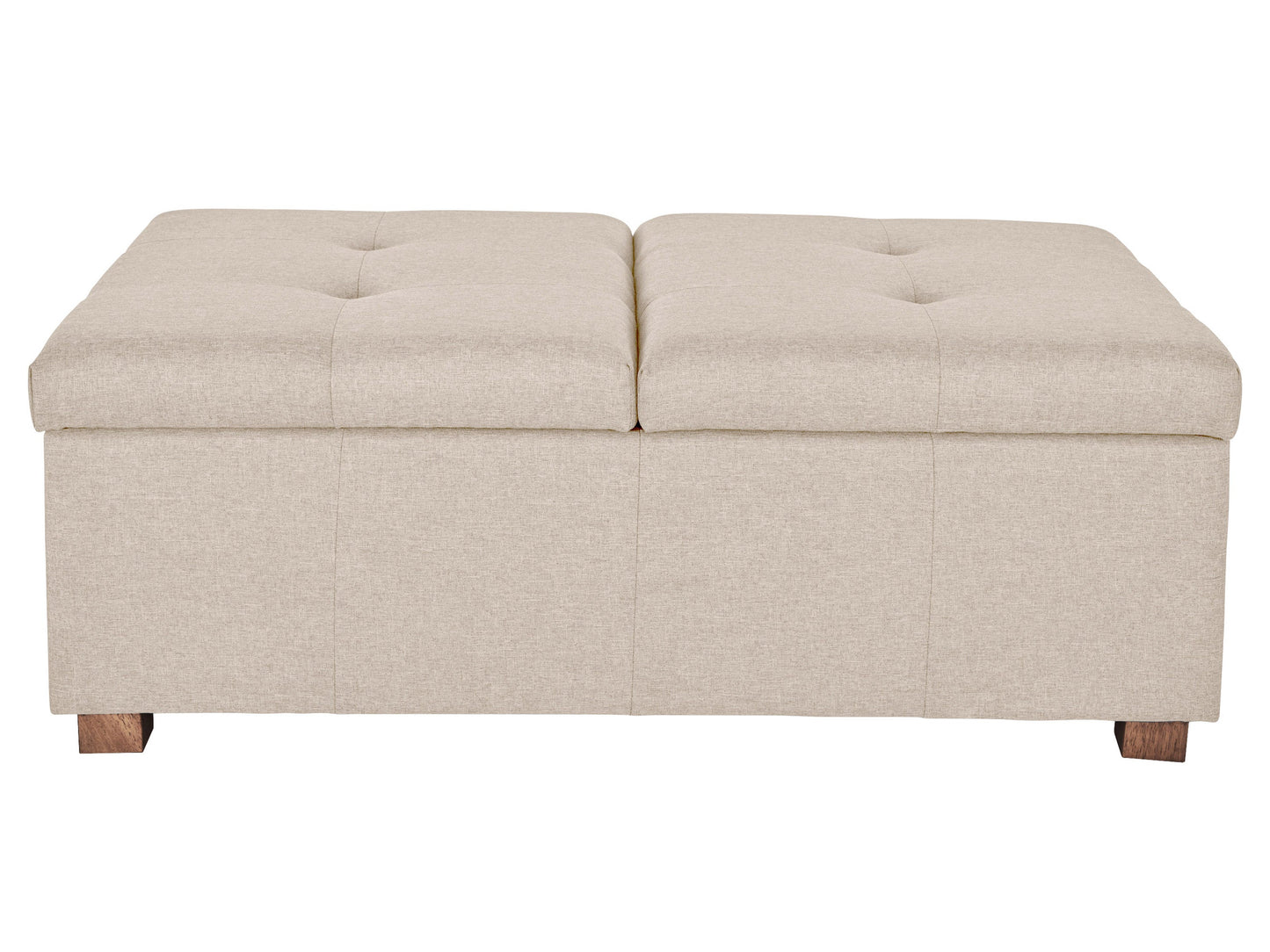 beige Double Storage Ottoman Bench Yves Collection product image by CorLiving#color_yves-beige