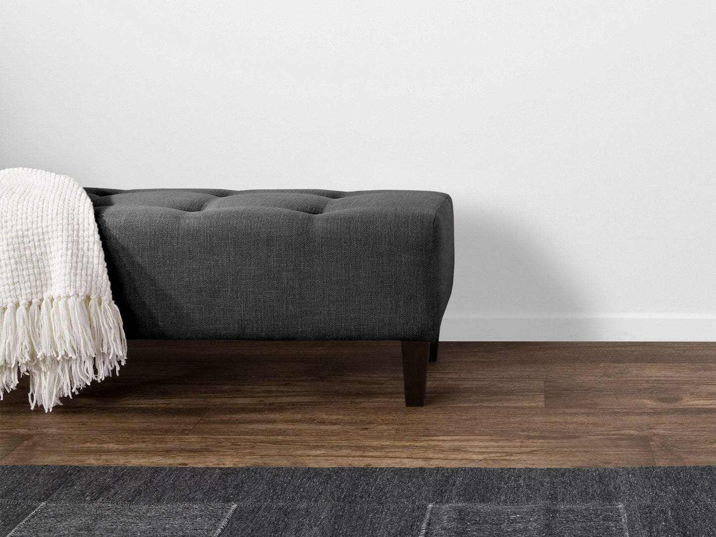 dark grey Accent Bench Raya Collection lifestyle scene by CorLiving#color_raya-dark-grey