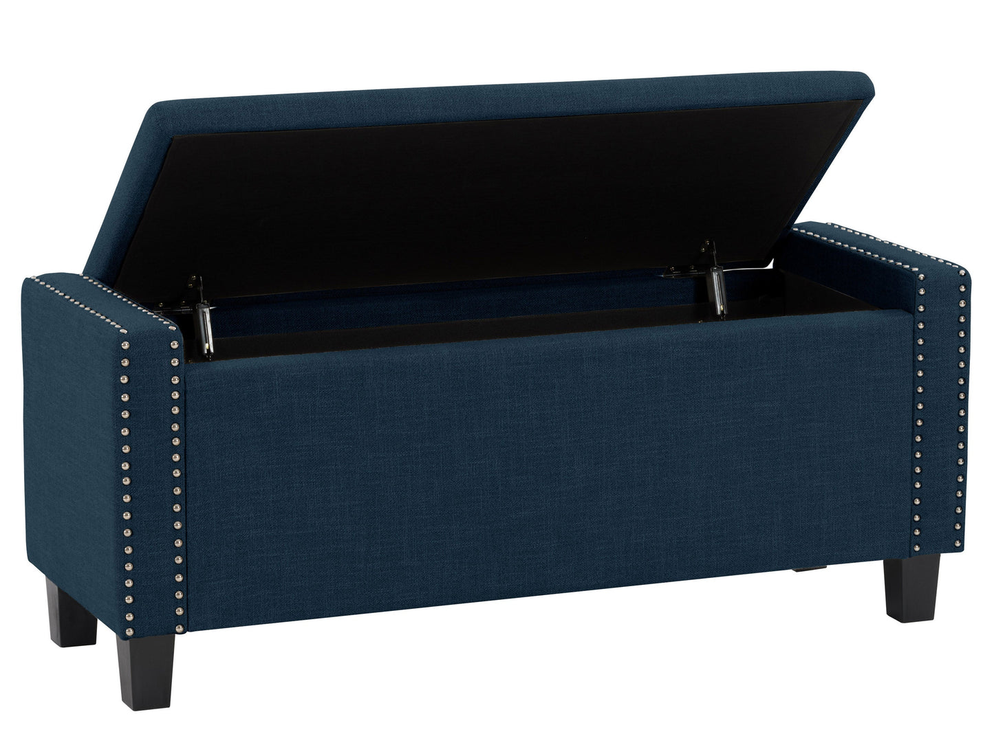navy blue End of Bed Storage Bench Luna Collection product image by CorLiving#color_luna-navy-blue