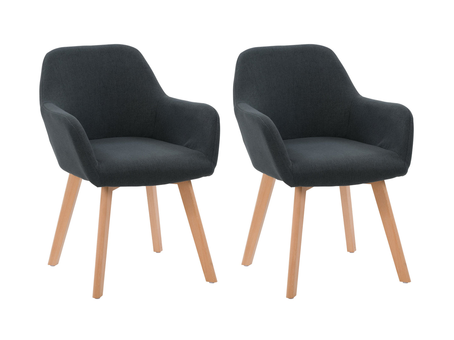 dark grey Dining Chairs, Set of 2 Aaliyah Collection product image by CorLiving#color_dark-grey