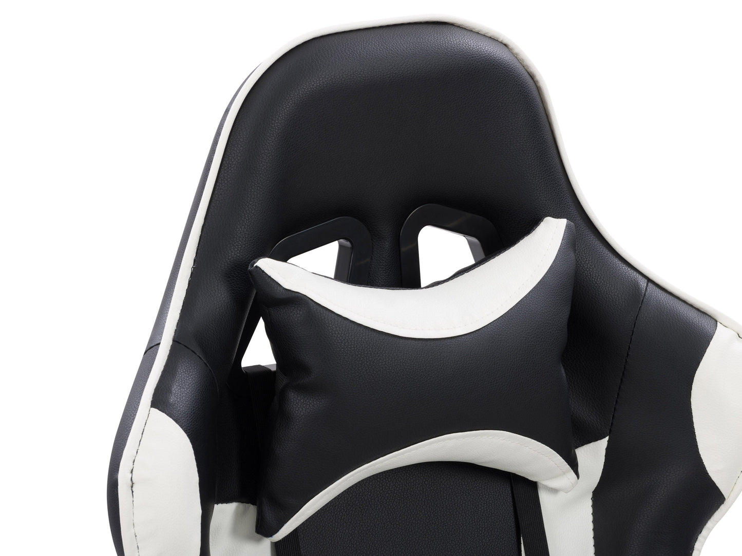 black and white Reclining Gaming Chair Ravagers Collection detail image by CorLiving#color_black-and-white