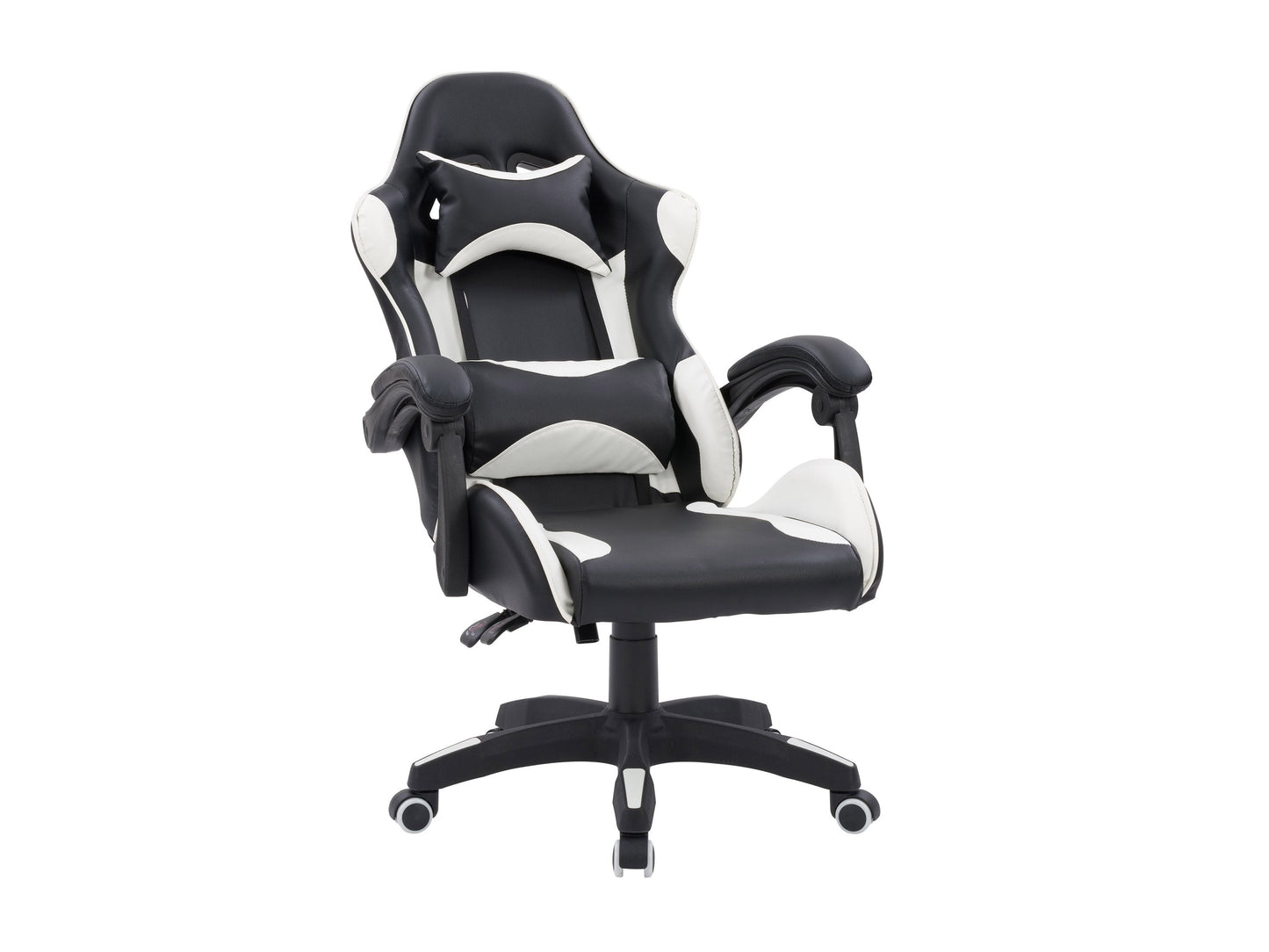 black and white Reclining Gaming Chair Ravagers Collection product image by CorLiving#color_black-and-white