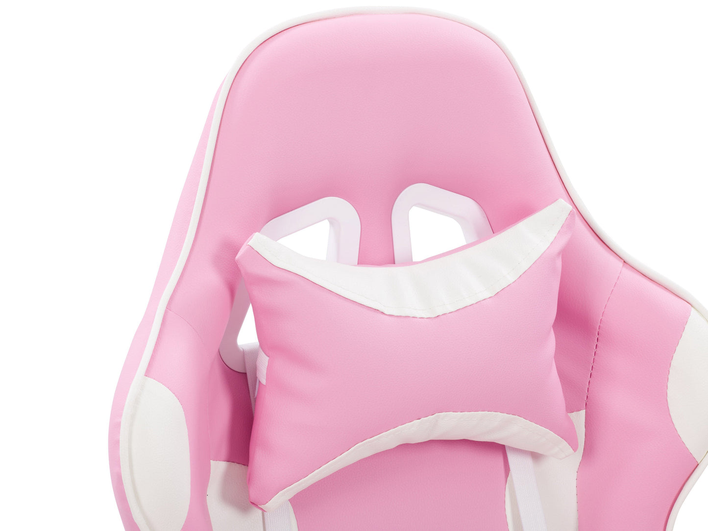 pink and white Reclining Gaming Chair Ravagers Collection detail image by CorLiving#color_pink-and-white