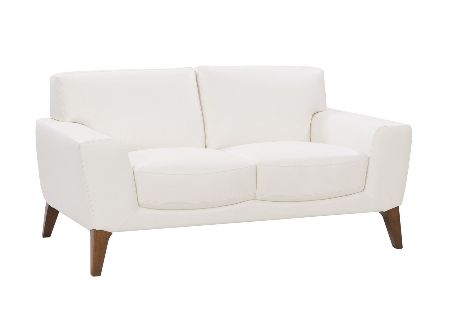 white Faux Leather Loveseat London collection product image by CorLiving#color_white