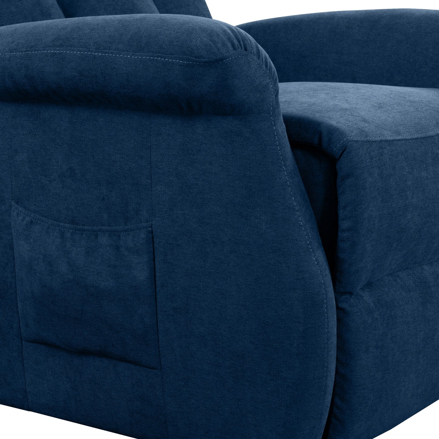 navy blue Power Lift Assist Recliner Arlington Collection detail image by CorLiving#color_navy-blue-1