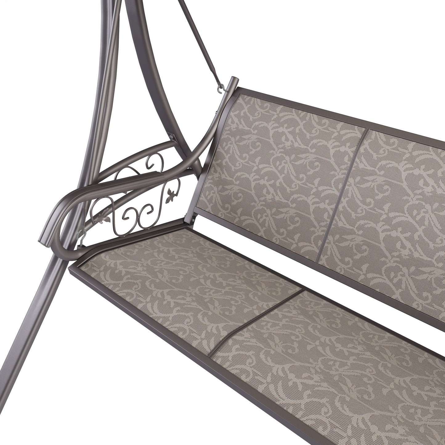 beige Patio Swing With Canopy Nantucket Collection detail image by CorLiving#color_beige