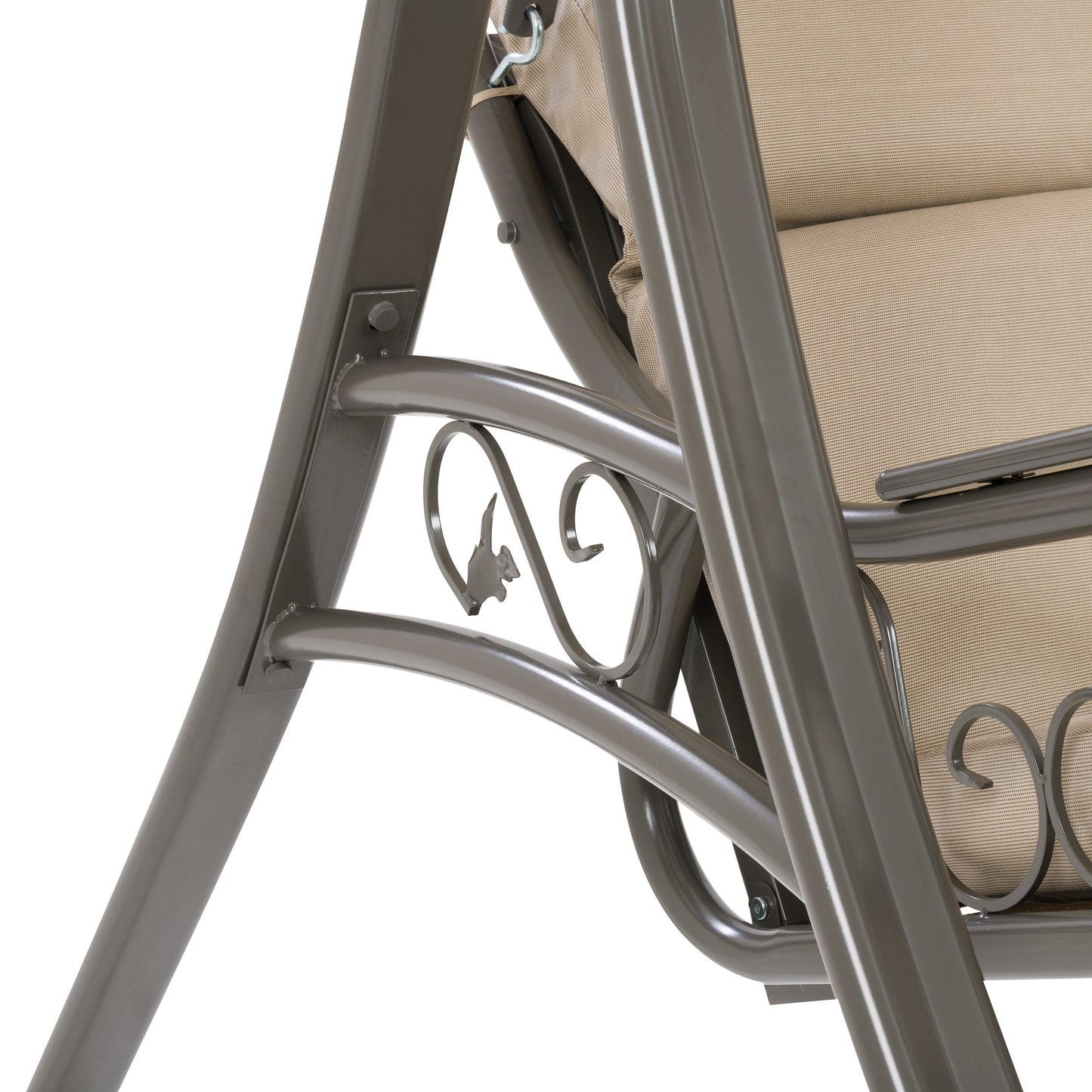 beige Patio Swing With Canopy Nantucket Collection detail image by CorLiving#color_beige