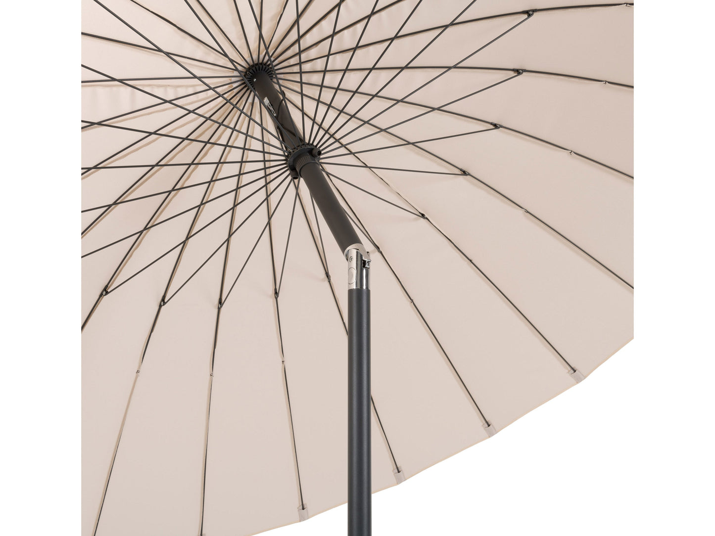 beige parasol umbrella, tilting Sun Shield Collection detail image CorLiving#color_beige