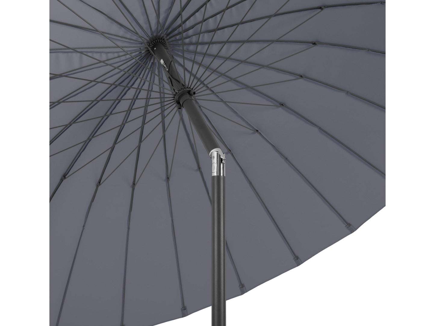 grey parasol umbrella, tilting Sun Shield Collection detail image CorLiving#color_grey