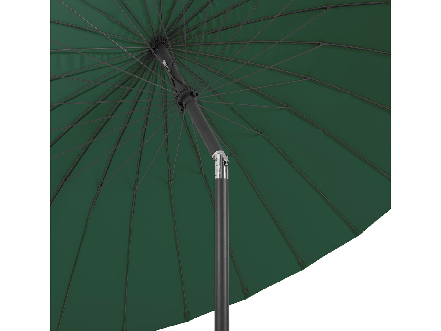 dark green parasol umbrella, tilting Sun Shield Collection detail image CorLiving#color_dark-green