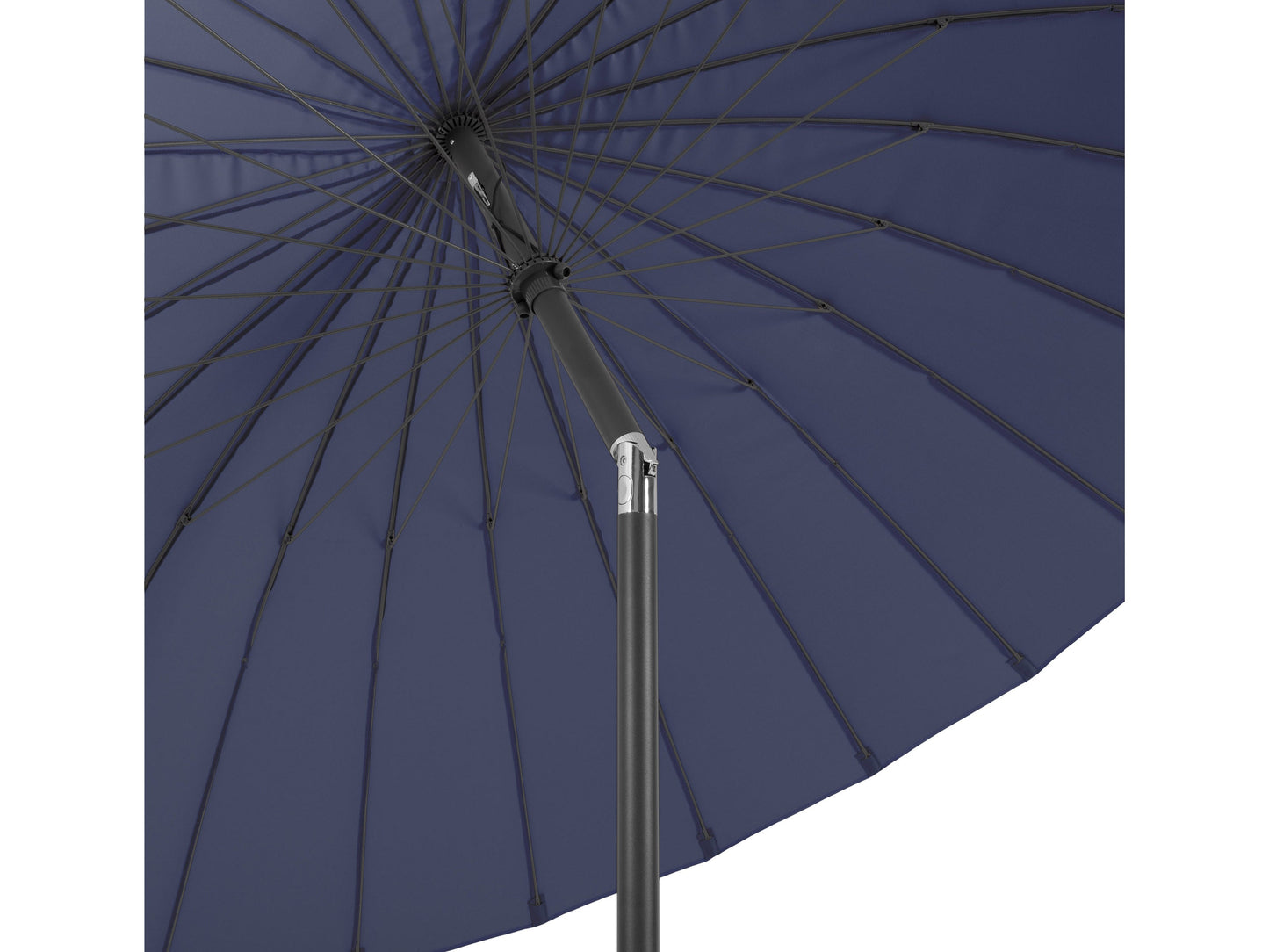 navy blue parasol umbrella, tilting Sun Shield Collection detail image CorLiving#color_navy-blue