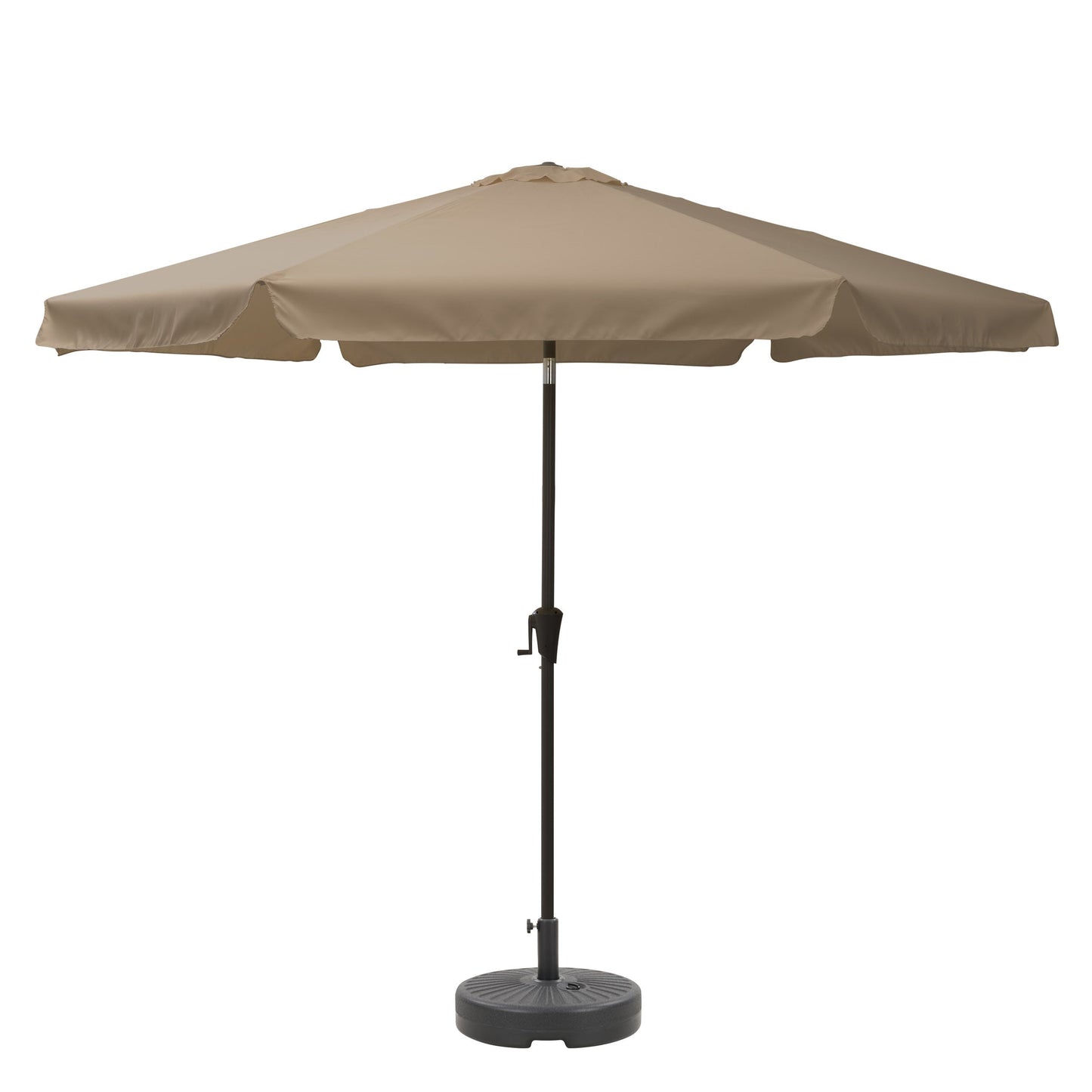sandy brown 10ft patio umbrella, round tilting with base 200 Series product image CorLiving#color_sandy-brown