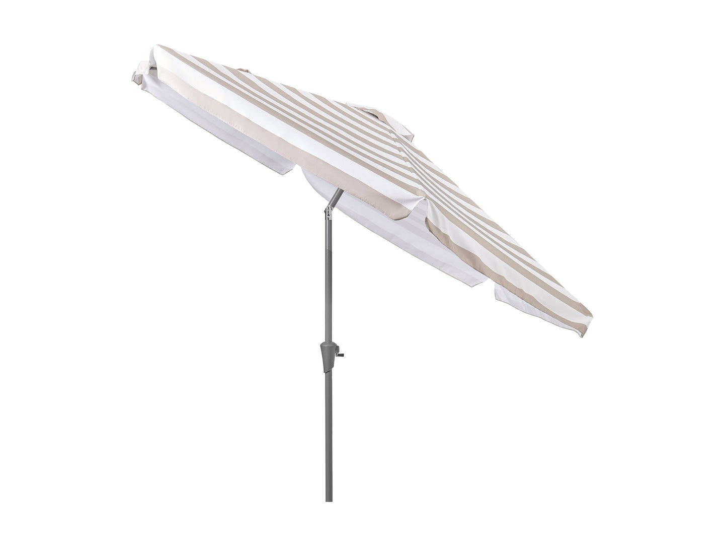 taupe and white 10ft patio umbrella, round tilting 200 Series product image CorLiving#color_taupe-and-white