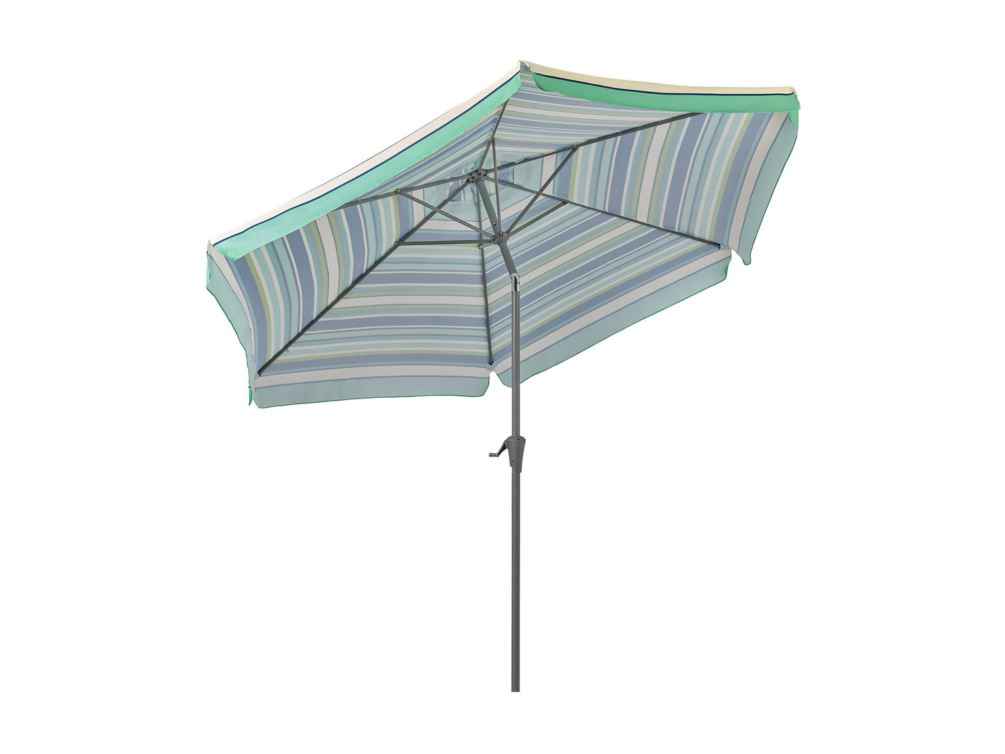 green and white 10ft patio umbrella, round tilting 200 Series product image CorLiving#color_green-and-white