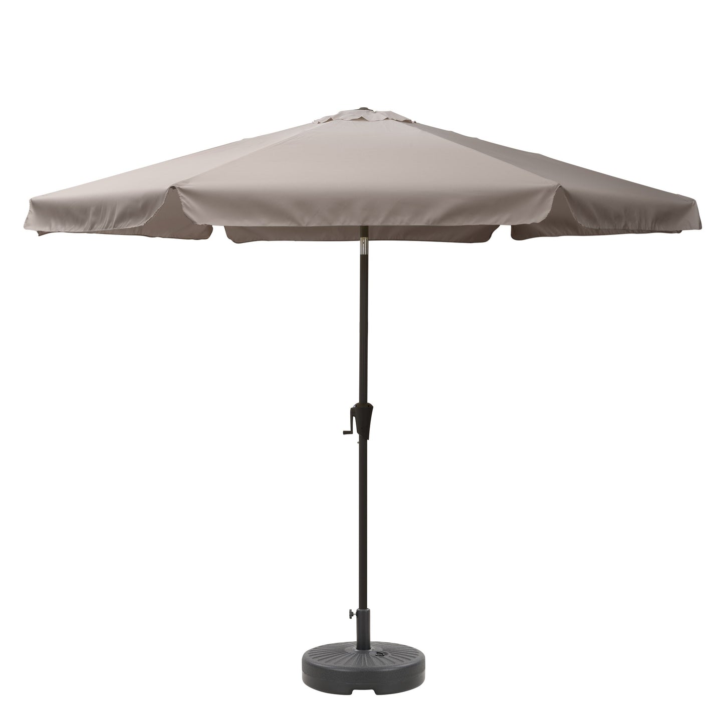 sand grey 10ft patio umbrella, round tilting with base 200 Series product image CorLiving#color_sand-grey