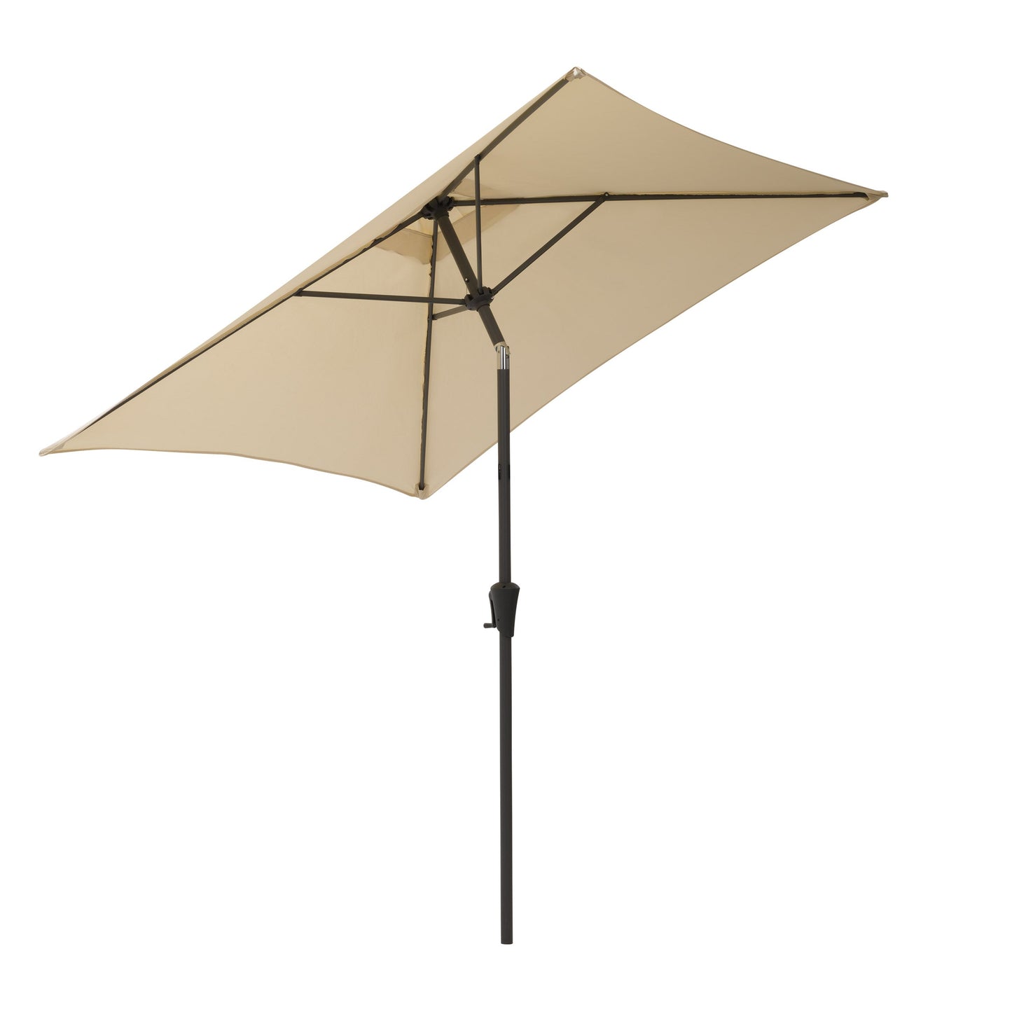 warm white square patio umbrella, tilting with base 300 Series product image CorLiving#color_warm-white