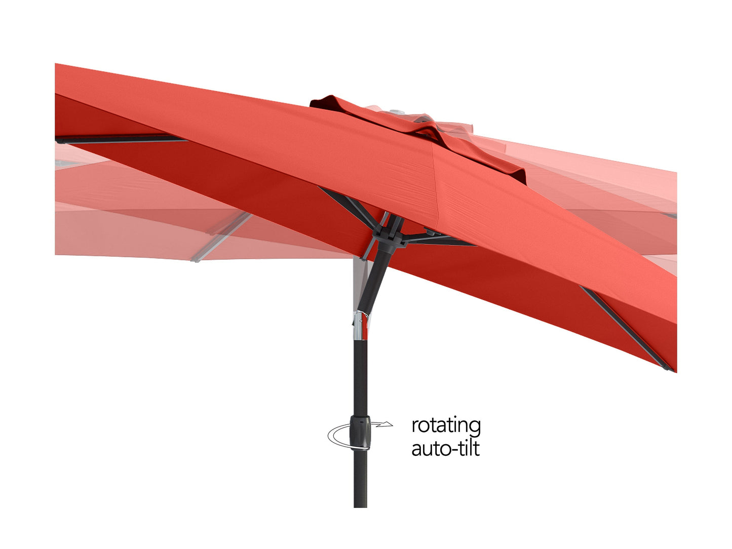 crimson red large patio umbrella, tilting 700 Series product image CorLiving#color_crimson-red