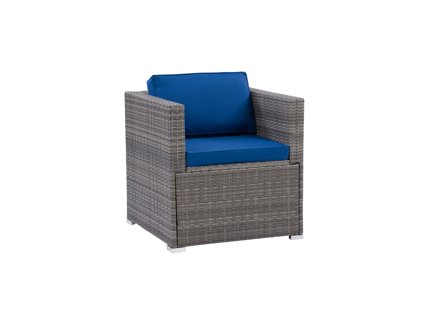 blended grey and oxford blue Wicker Armchair Parksville Collection product image by CorLiving#color_blended-grey-and-oxford-blue