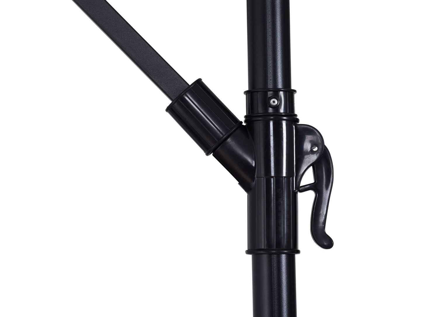 navy blue cantilever patio umbrella, tilting Persist Collection detail image CorLiving#color_navy-blue
