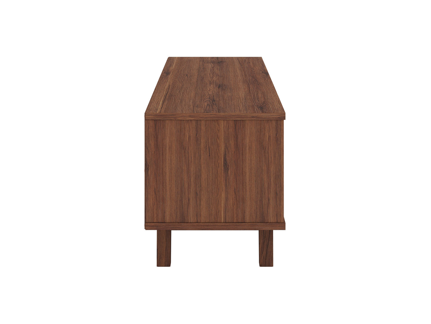 White and Dark Brown Wood TV Stand for TVs up to 68" Fort Worth Collection product image by CorLiving#color_fort-worth-white-and-dark-brown