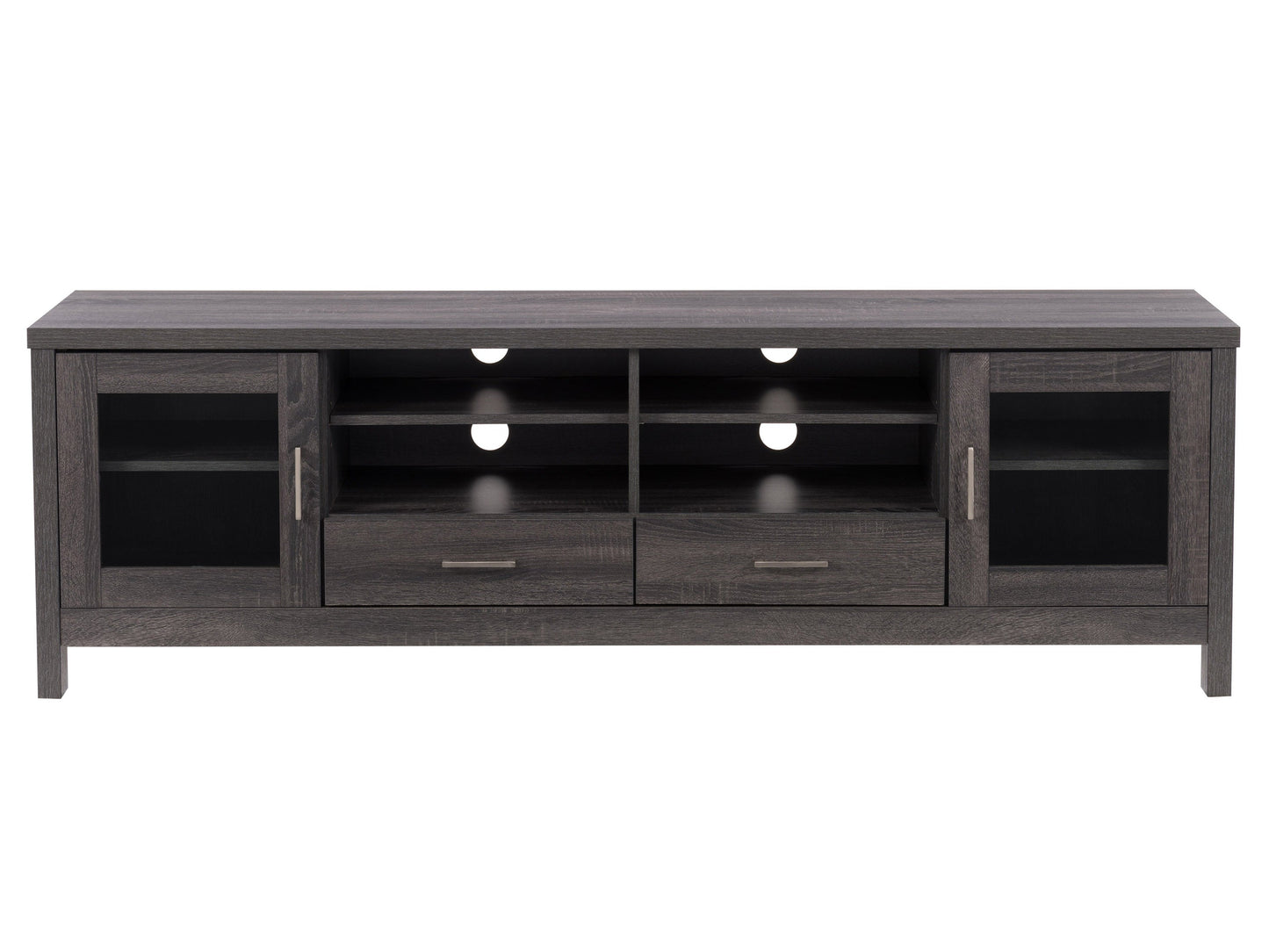 dark grey TV Cabinet with Doors for TVs up to 85" Hollywood Collection product image by CorLiving#color_dark-grey