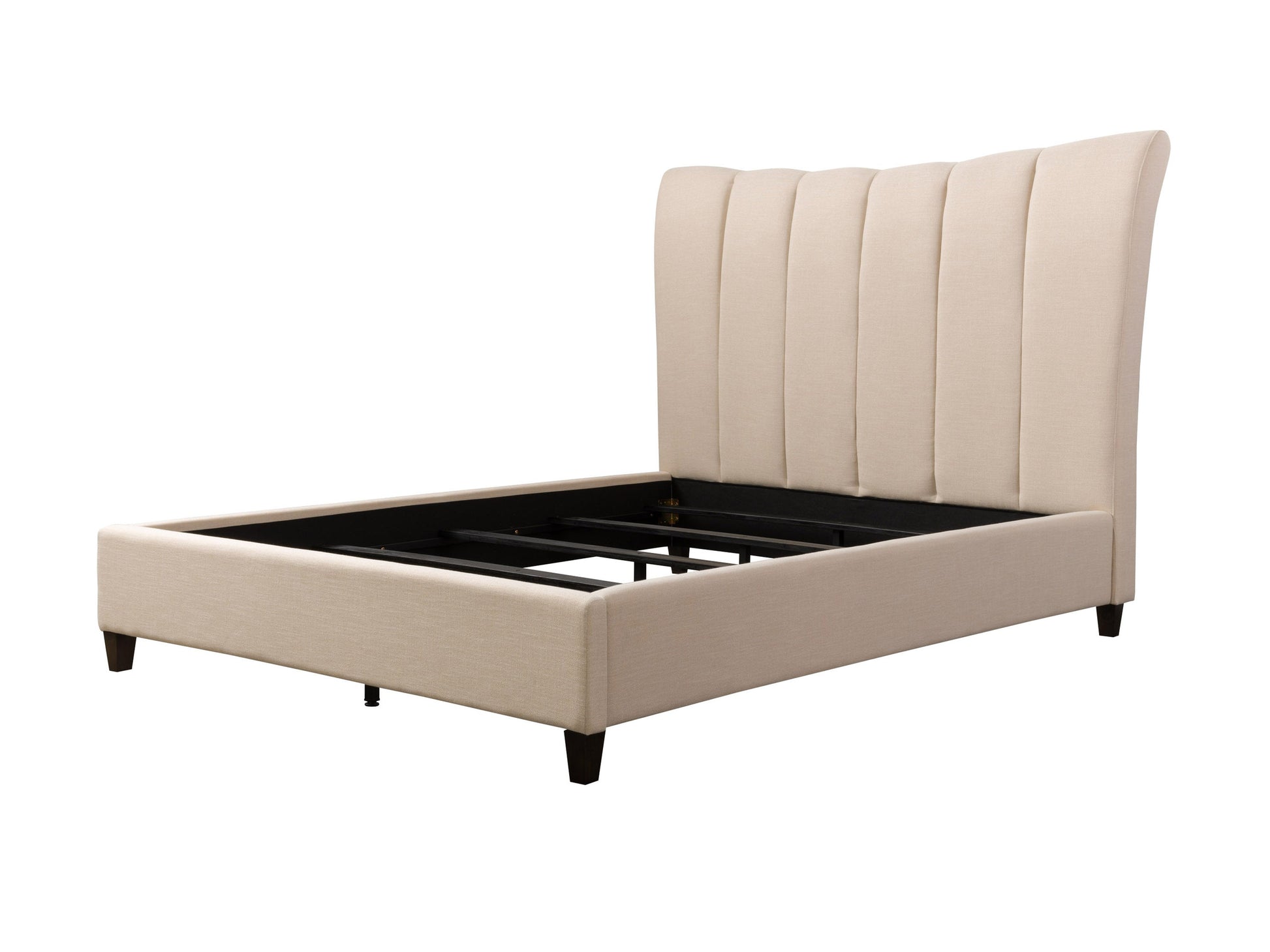 cream Channel Tufted King Bed Rosewell Collection product image by CorLiving#color_cream