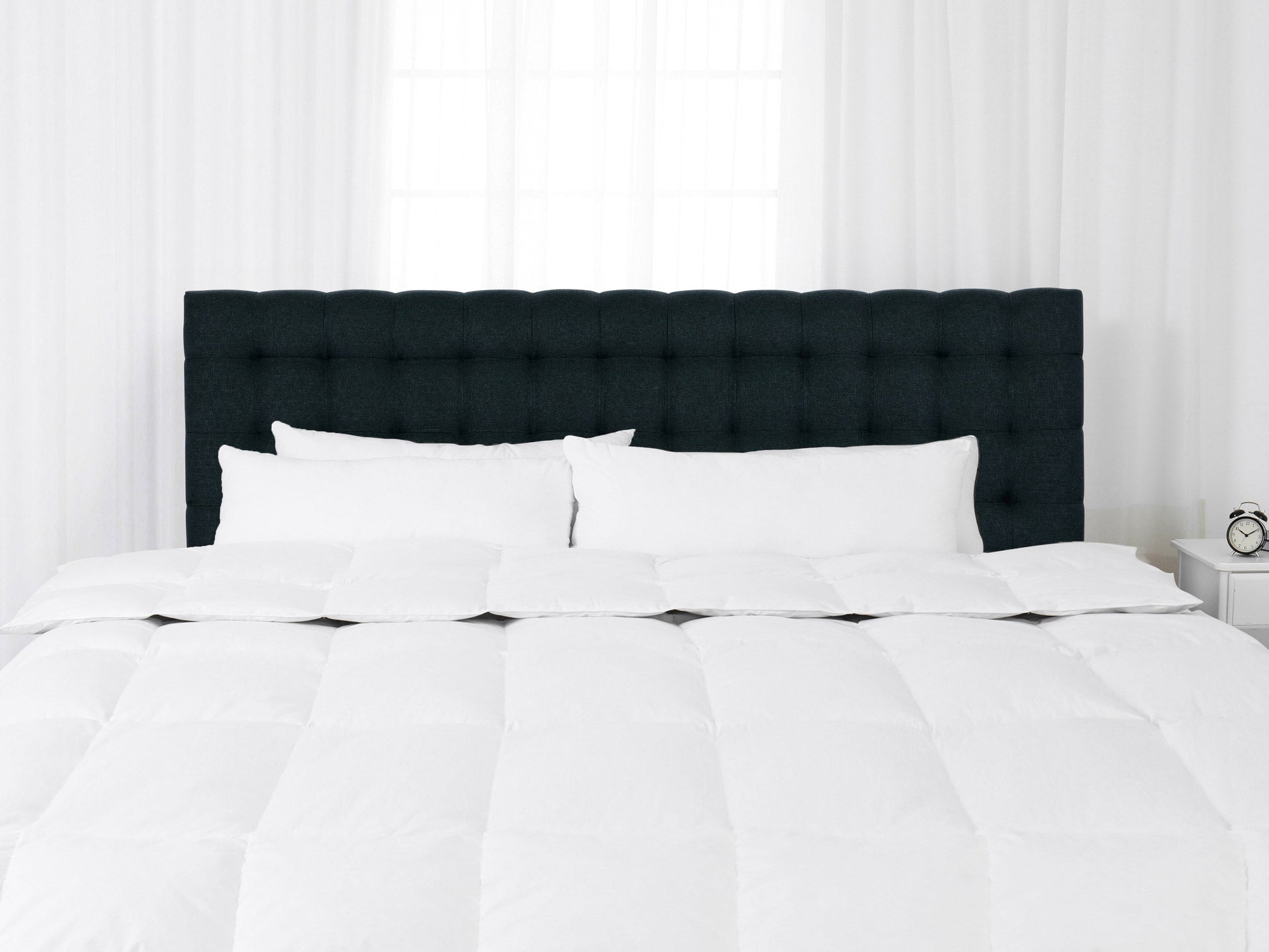blue Modern Headboard, King Valencia Collection lifestyle scene by CorLiving#color_blue