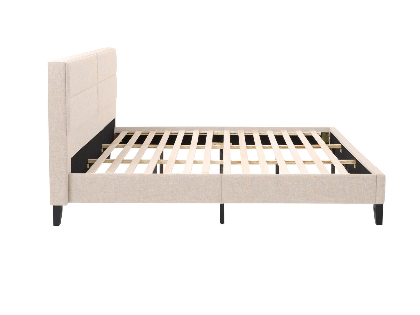 cream Upholstered King Bed Bellevue Collection product image by CorLiving#color_bellevue-cream