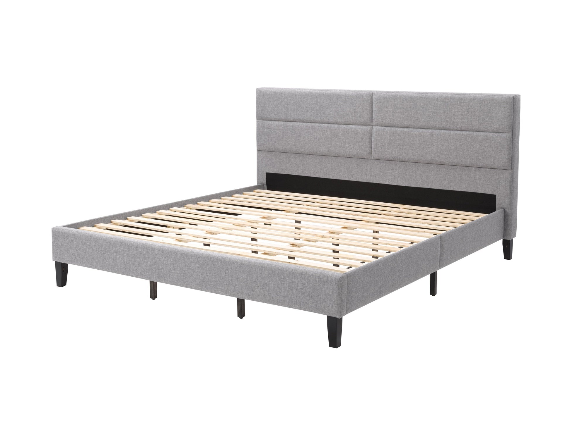 grey Upholstered King Bed Bellevue Collection product image by CorLiving#color_bellevue-light-grey