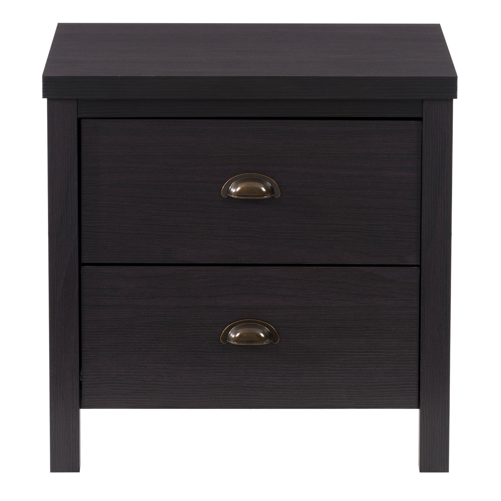 black 2 Drawer Night Stand Boston Collection product image by CorLiving#color_black