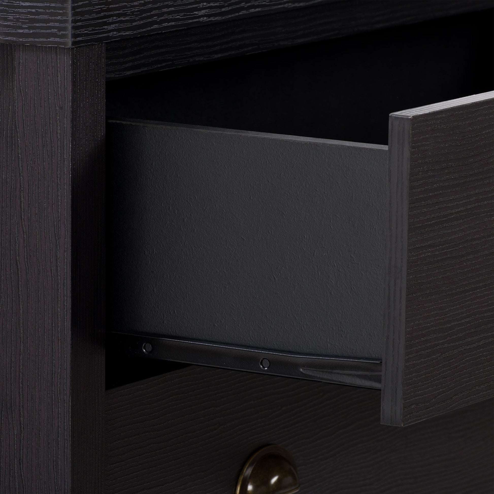 black 5 Drawer Dresser Boston Collection detail image by CorLiving#color_black
