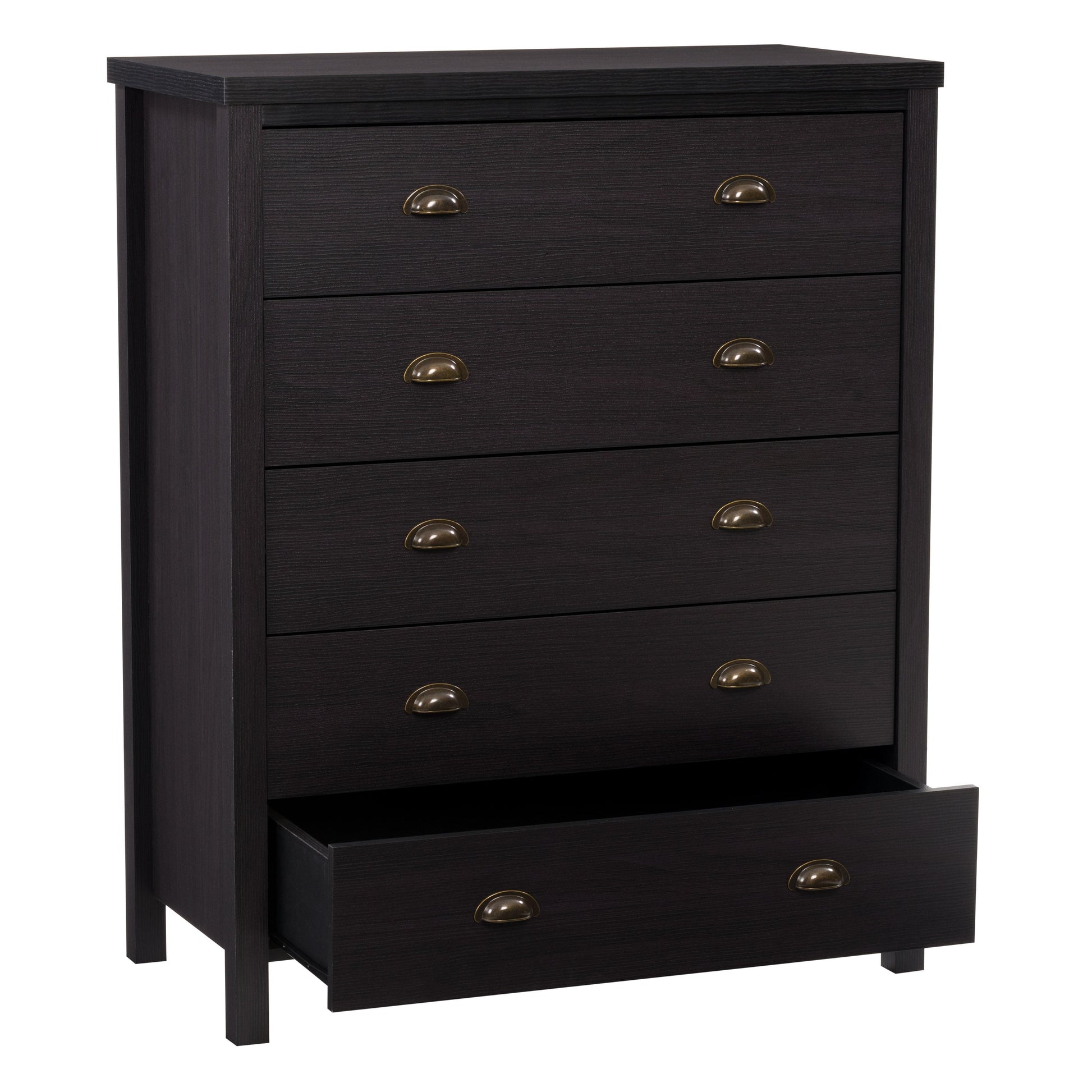 black 5 Drawer Dresser Boston Collection product image by CorLiving#color_black