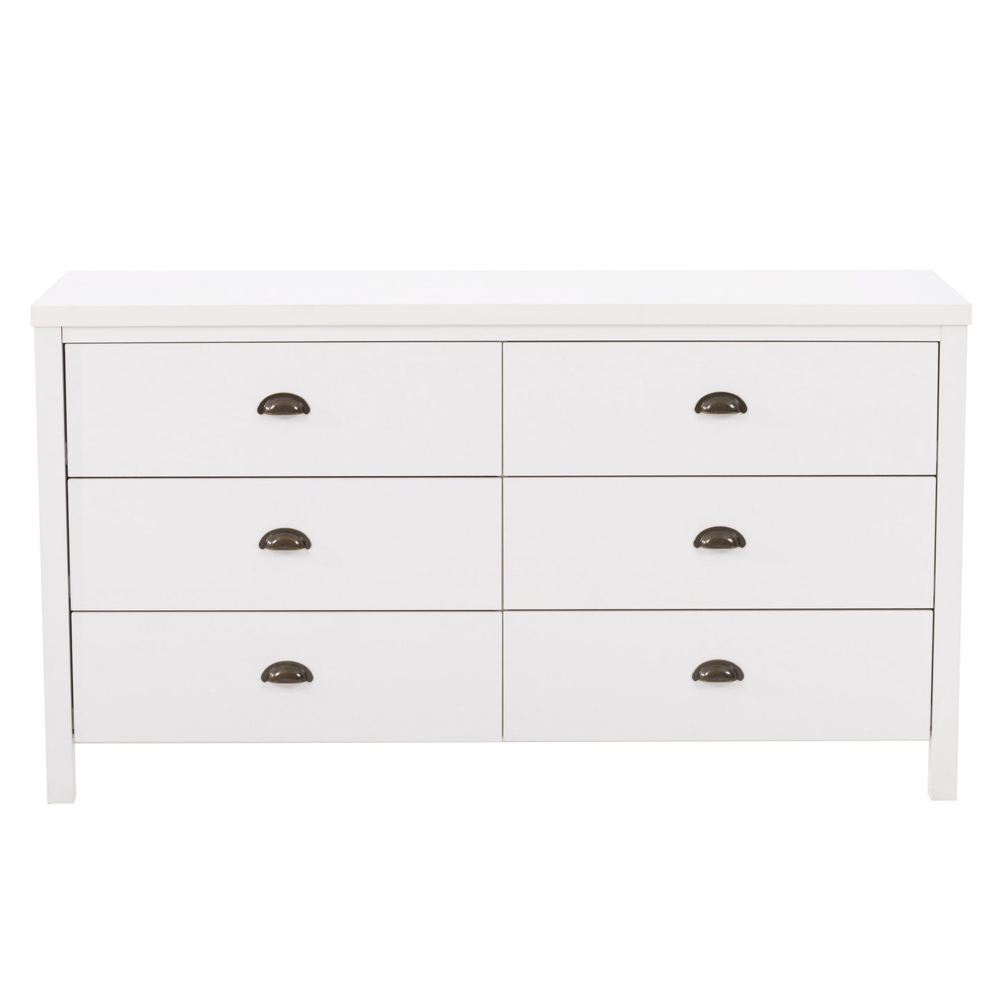white 6 Drawer Dresser Boston Collection product image by CorLiving#color_white